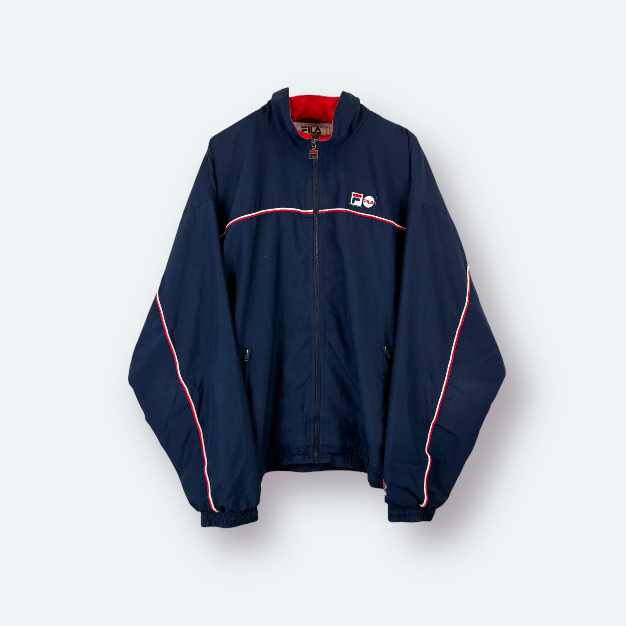 Fila 90s Vintage Trainingsjacke Marineblau L - Vinverse