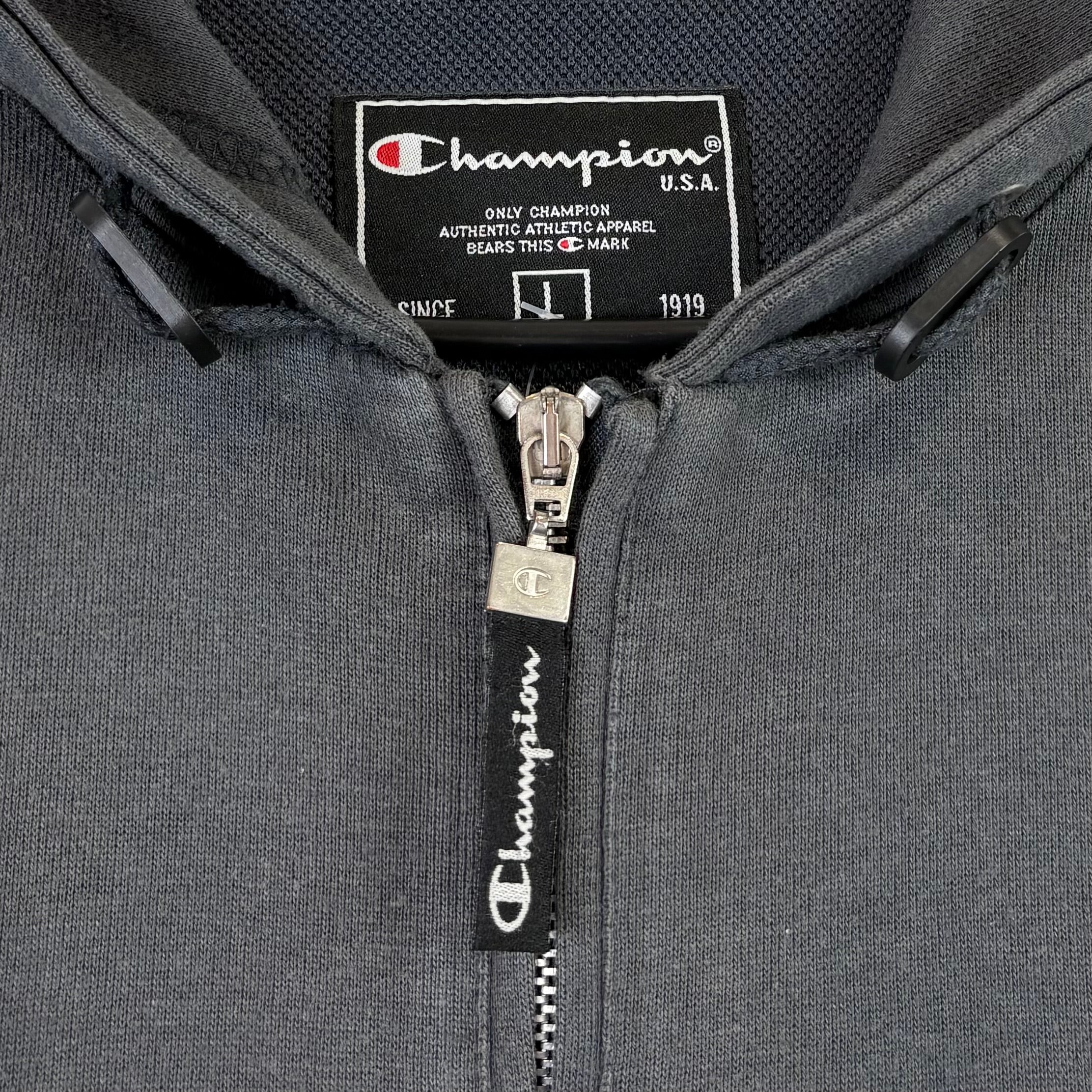 Champion Vintage Zip Hoodie Grau L - Vinverse