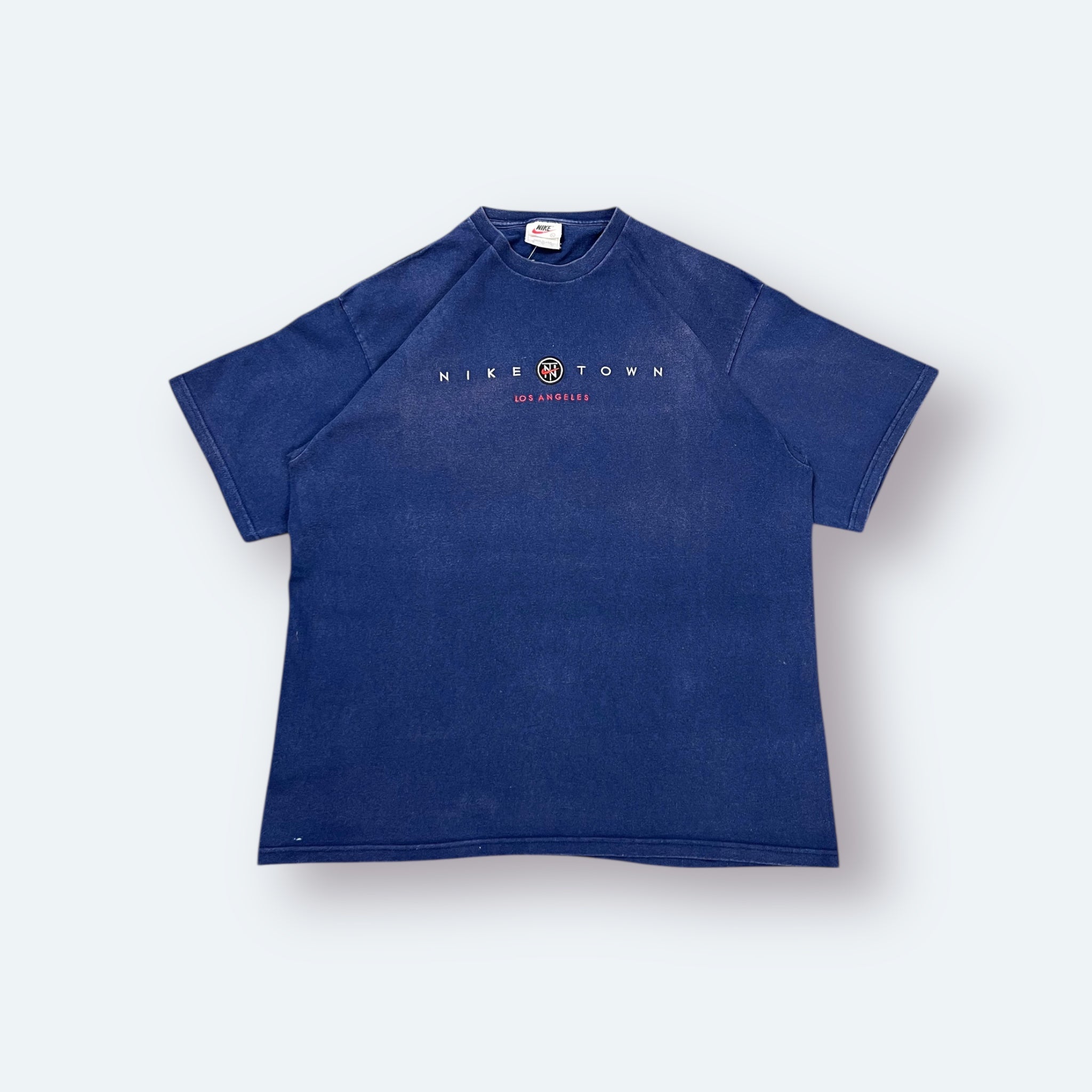 Nike 90s Vintage T-Shirt Nike Town Los Angeles Blau XL - Vinverse