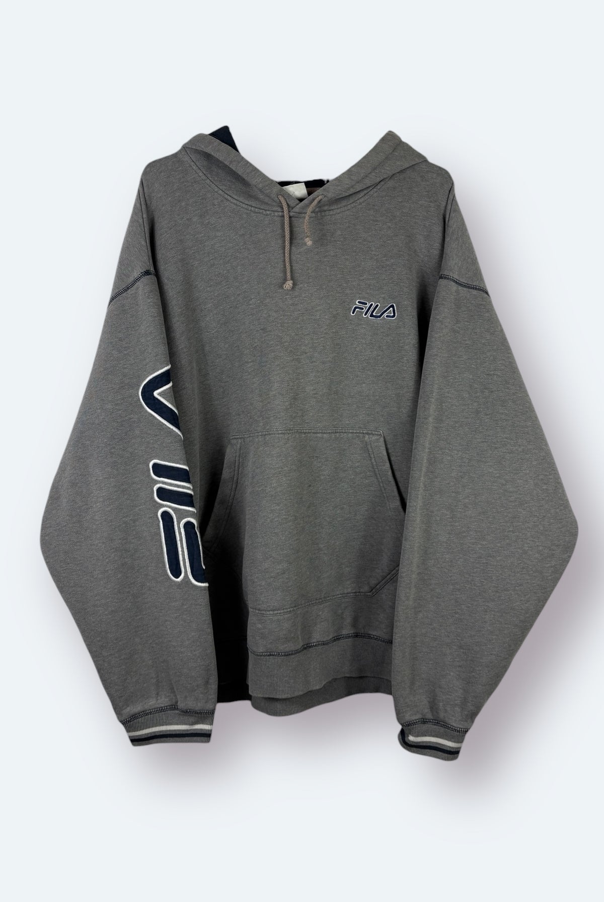 Fila Hoodie Ärmelstick Grau XL - Vinverse