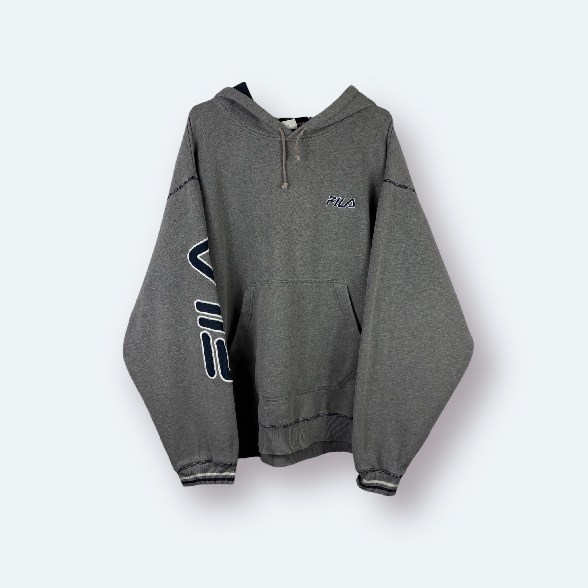 Fila Hoodie Ärmelstick Grau XL - Vinverse