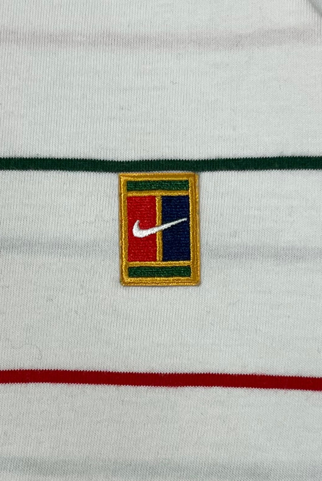 Nike Vintage T-Shirt Gestreift Weiß S - Vinverse