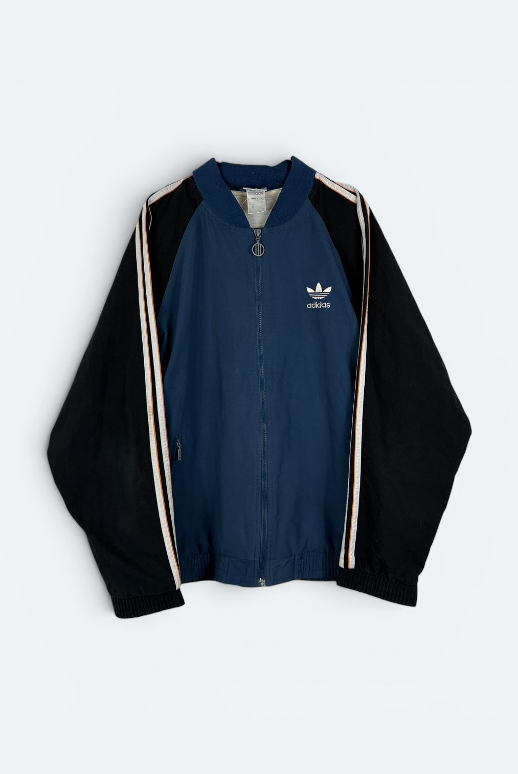 Adidas Vintage Trainingsjacke Blau Schwarz L - Vinverse