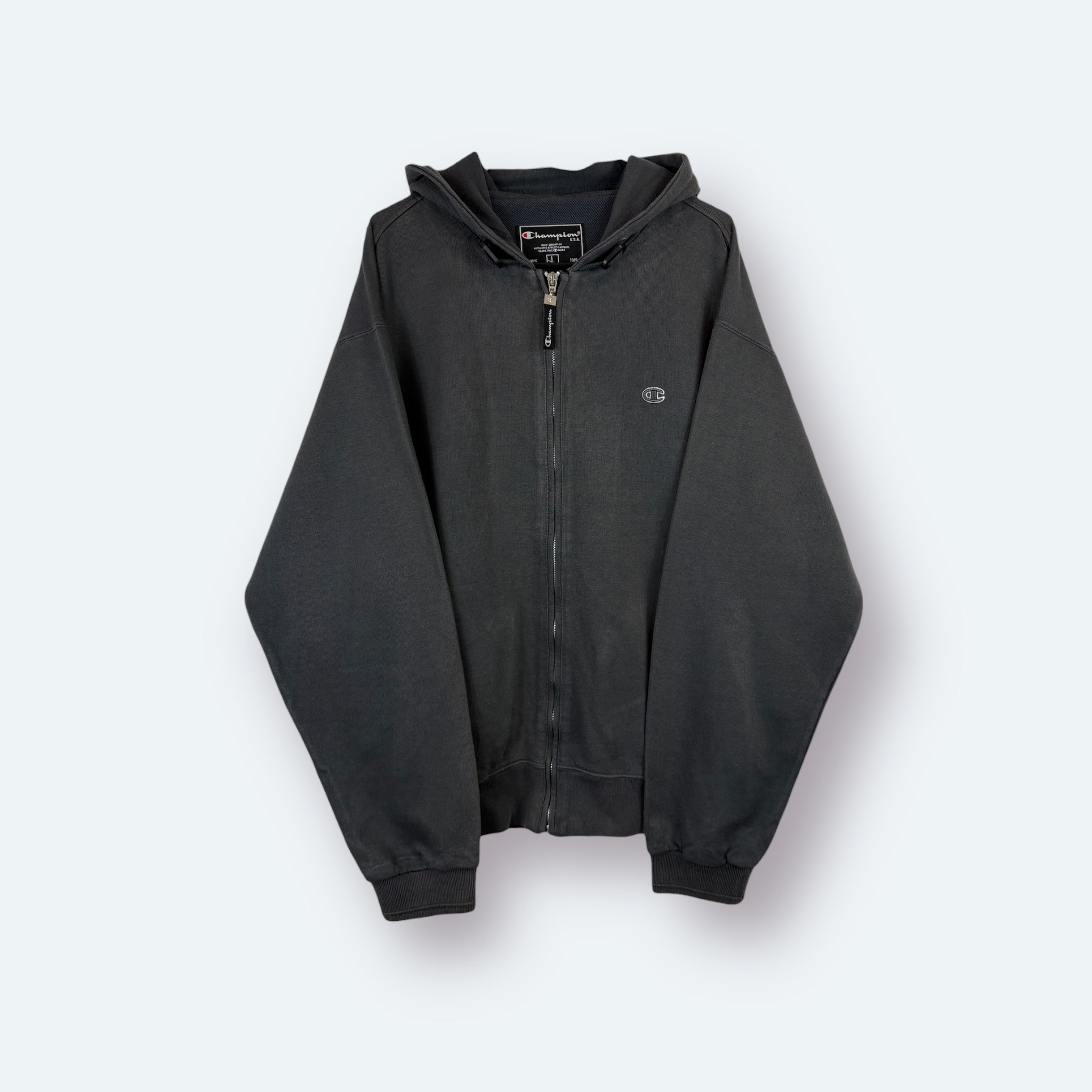 Champion Vintage Zip Hoodie Grau L - Vinverse