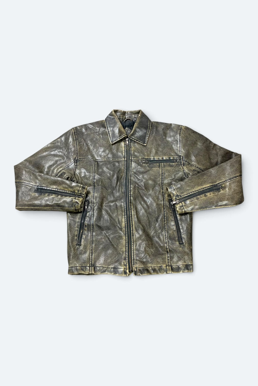BC Ethic Vintage Lederjacke Grau S - Vinverse