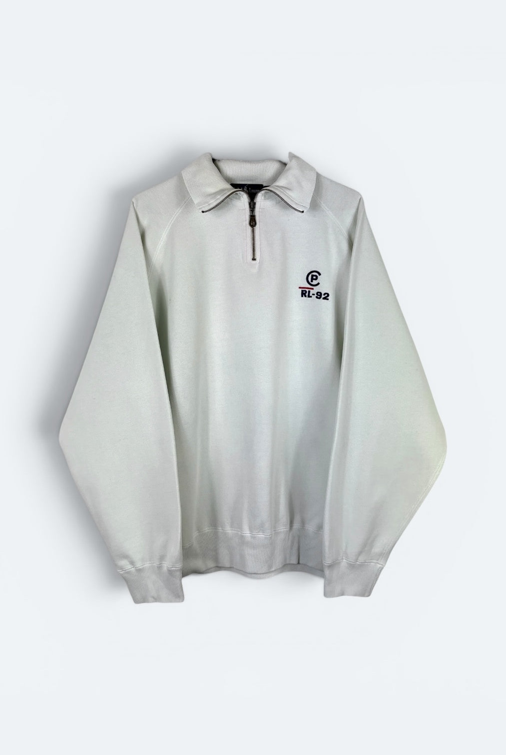 Ralph Lauren Vintage Half Zip Weiß L (FLECK??) - Vinverse