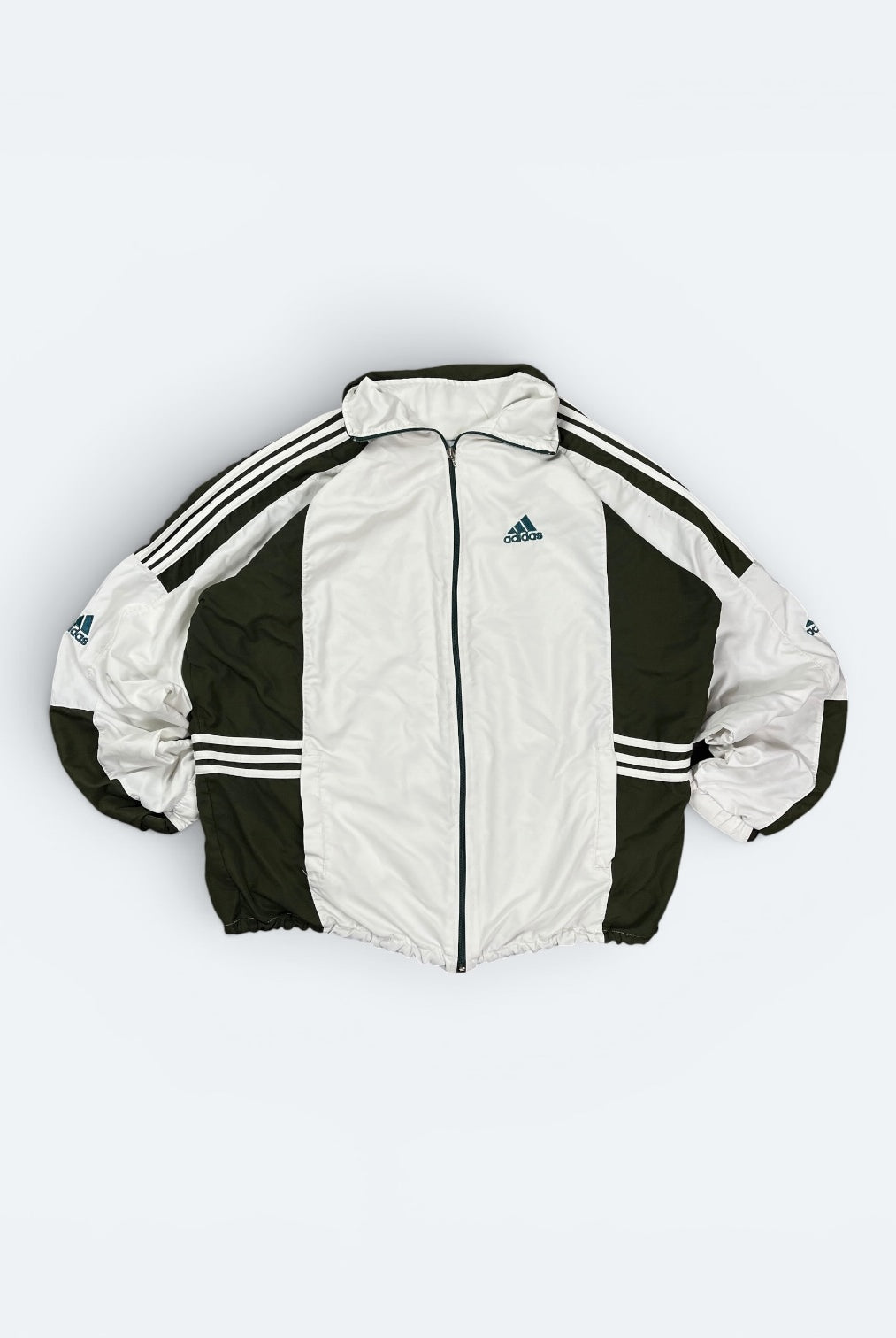 Adidas Vintage Trainingsjacke 90s Weiß XL (FLECK?) - Vinverse