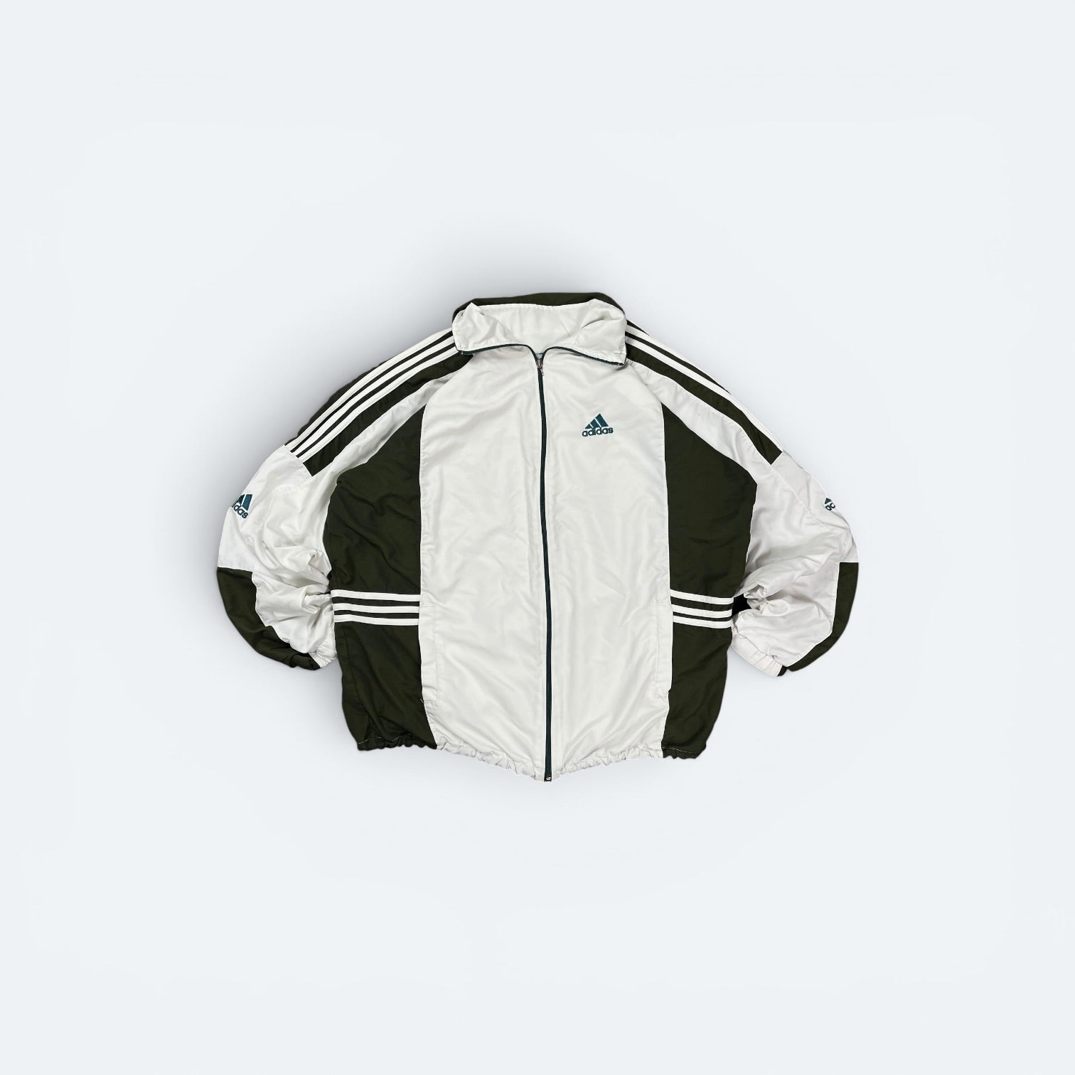 Adidas Vintage Trainingsjacke 90s Weiß XL (FLECK?) - Vinverse