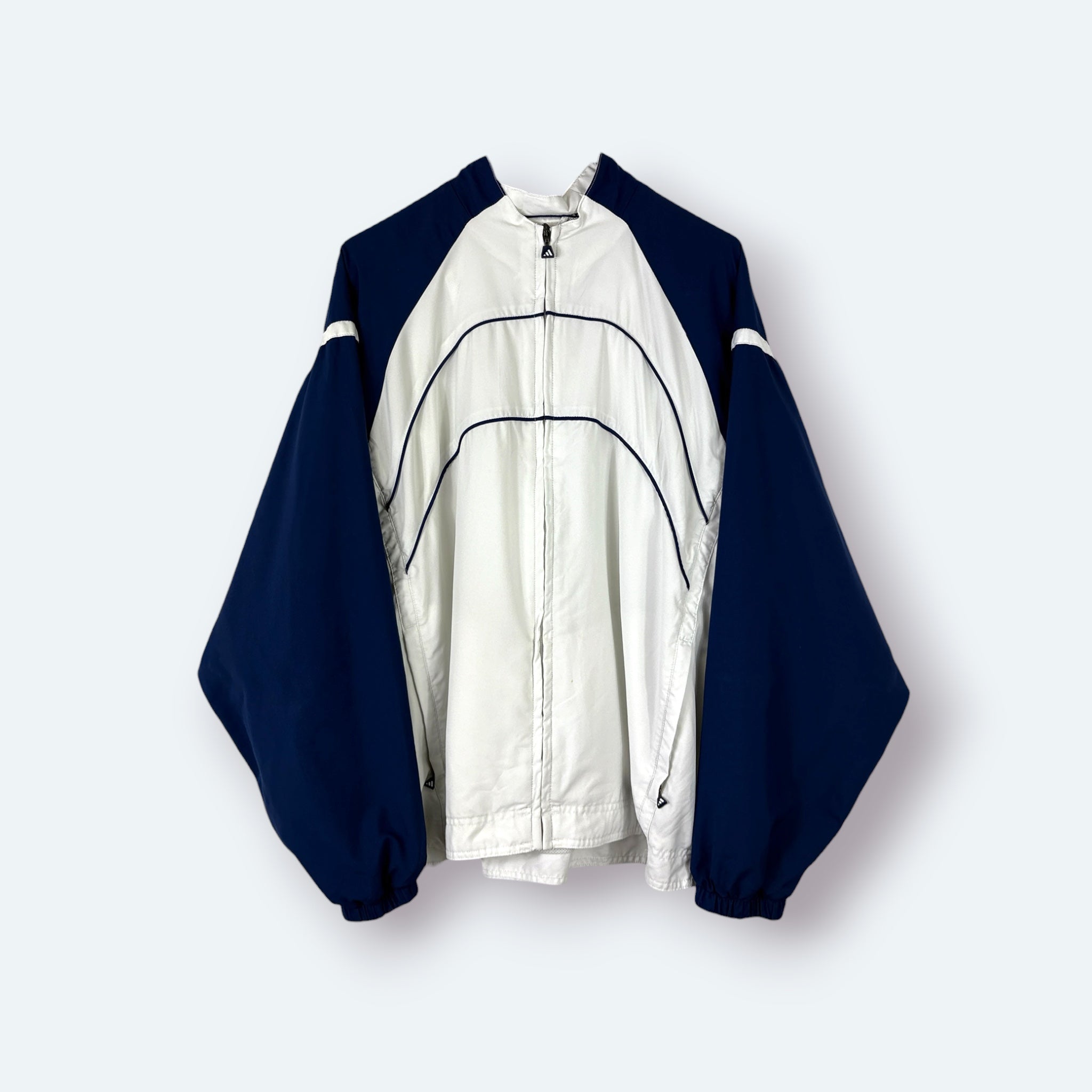 Adidas Vintage Trainingsjacke Blau Weiß XL - Vinverse