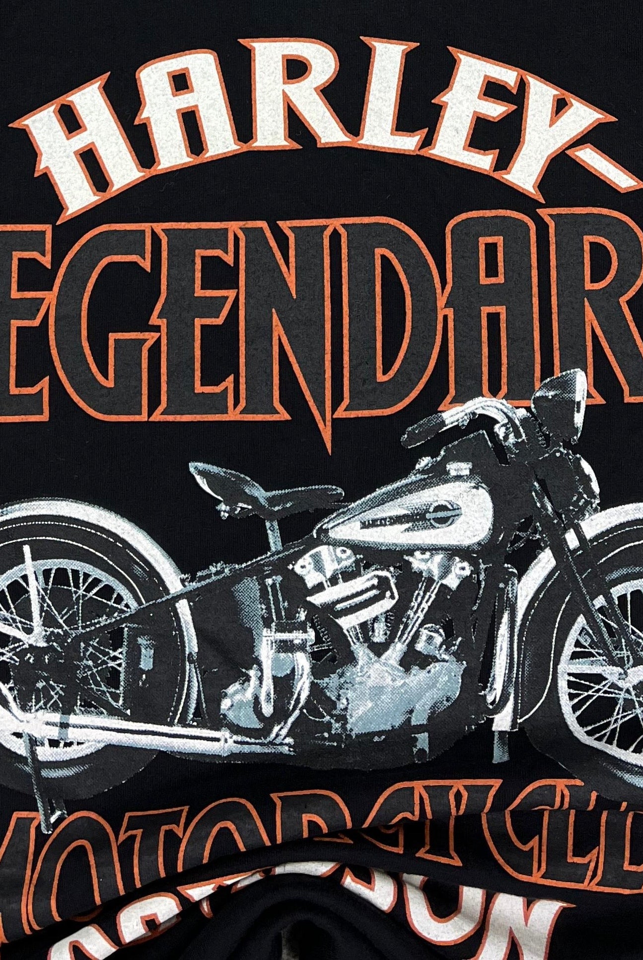 Harley Davidson Vintage T-Shirt Motorrad Print Schwarz XL - Vinverse