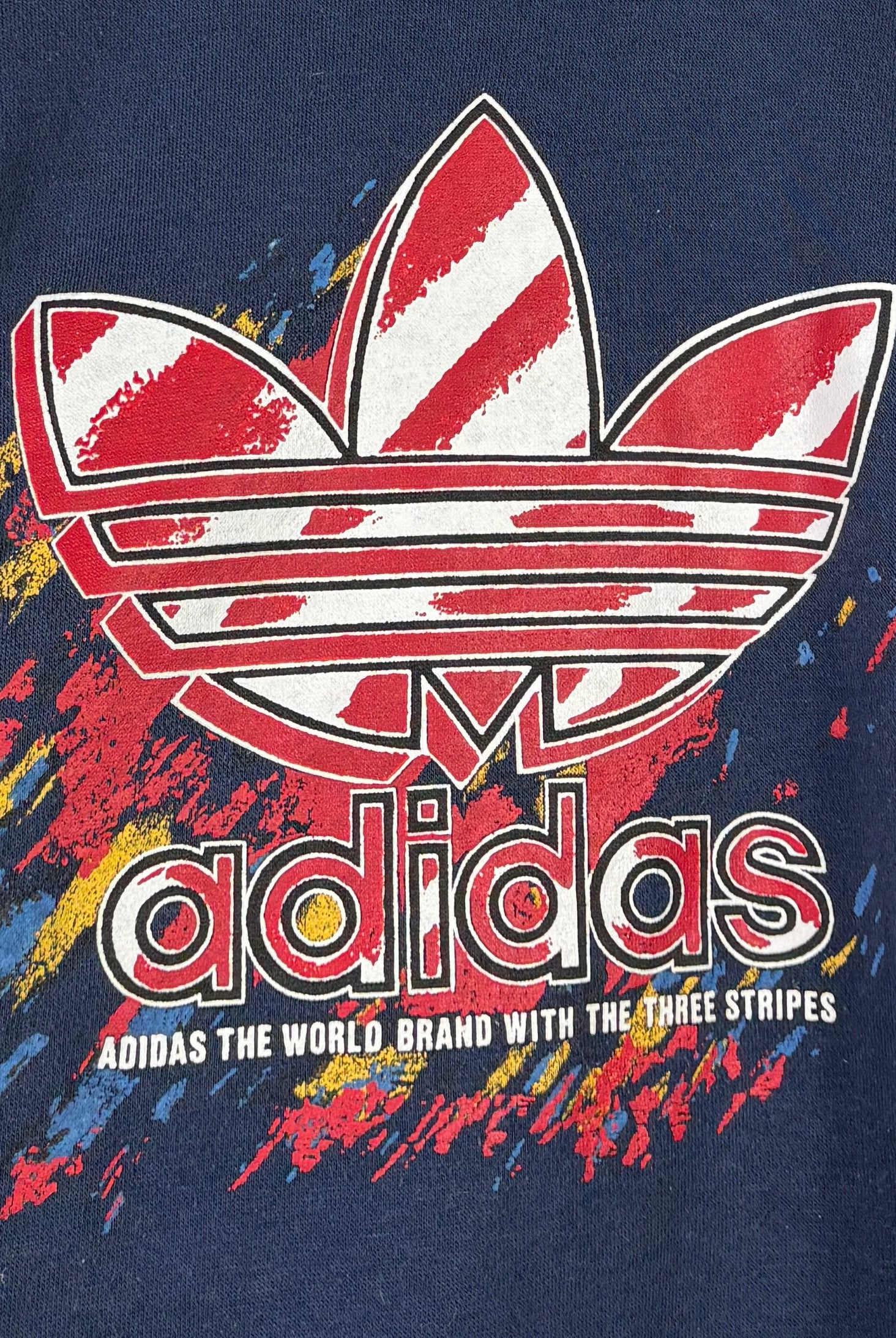 Adidas 90s Vintage Sweater Print Bunt L - Vinverse