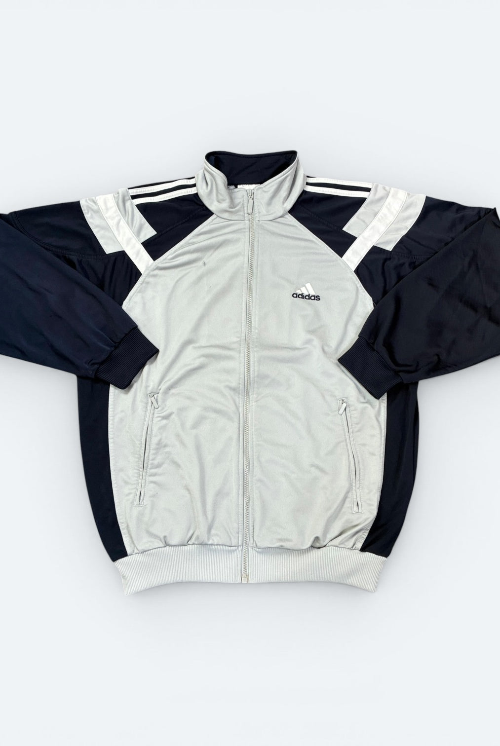 Adidas Vintage Trainingsjacke Grau L - Vinverse