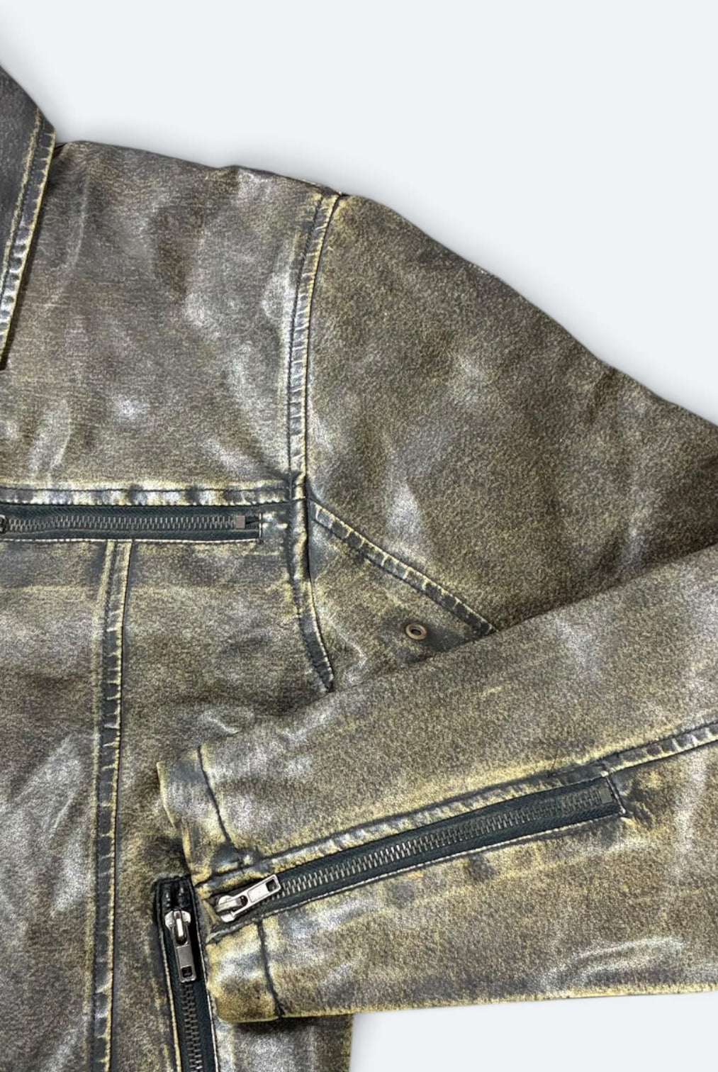 BC Ethic Vintage Lederjacke Grau S - Vinverse