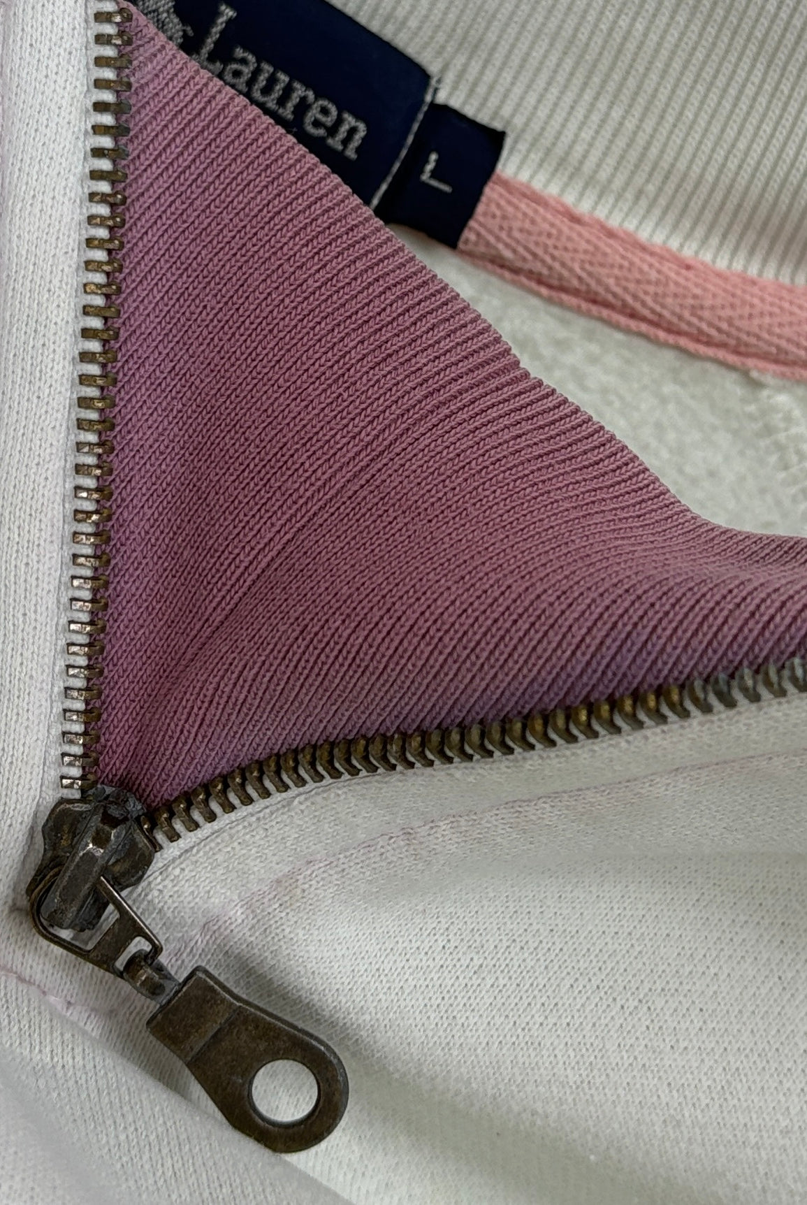 Ralph Lauren Vintage Half Zip Weiß L (FLECK??) - Vinverse