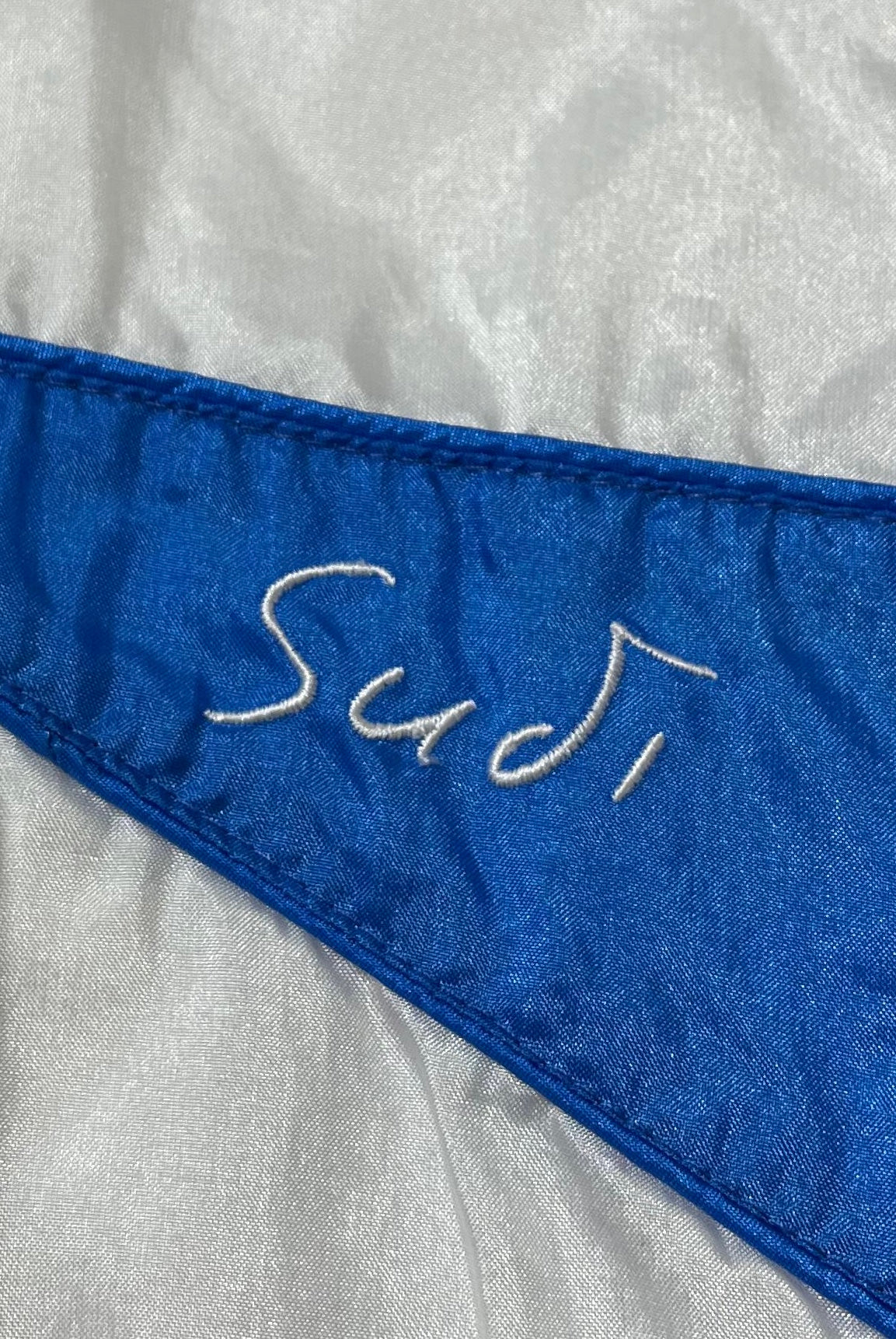Sudi Vintage Trainingsjacke Weiß Blau M - Vinverse