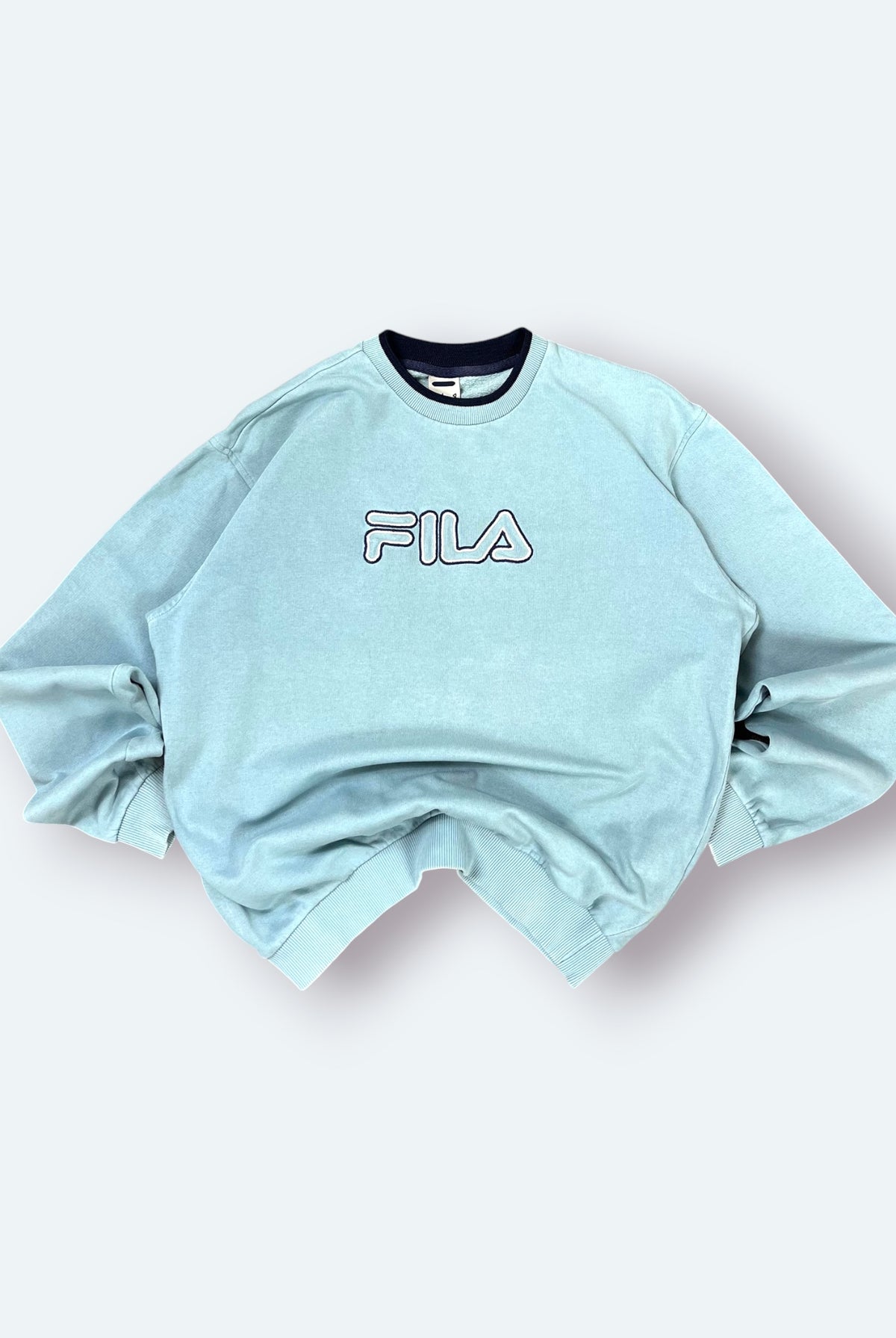 Fila Vintage Sweater Logo Blau S - Vinverse