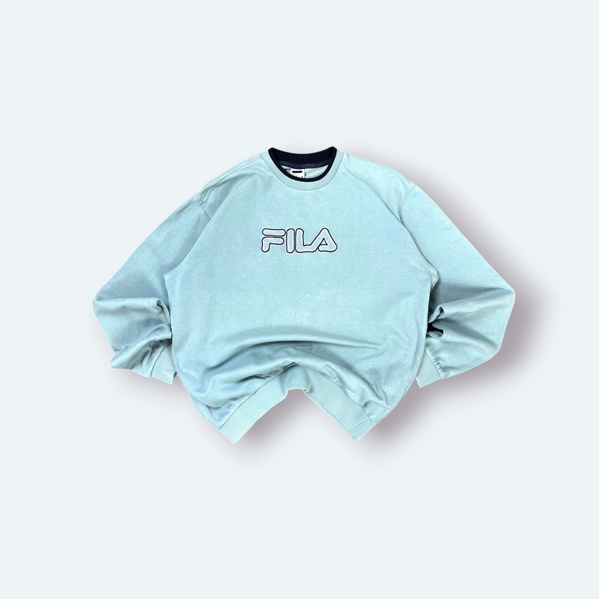 Fila Vintage Sweater Logo Blau S - Vinverse