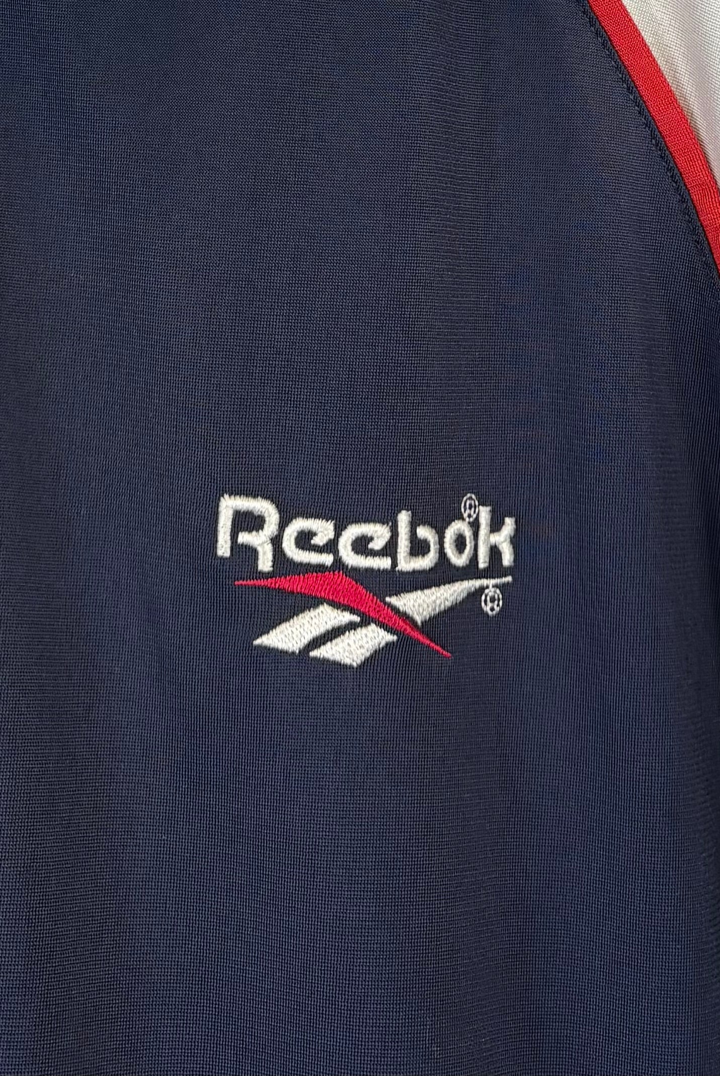 Reebok 90s Vintage Trainingsjacke Blau Rot Weiß M - Vinverse
