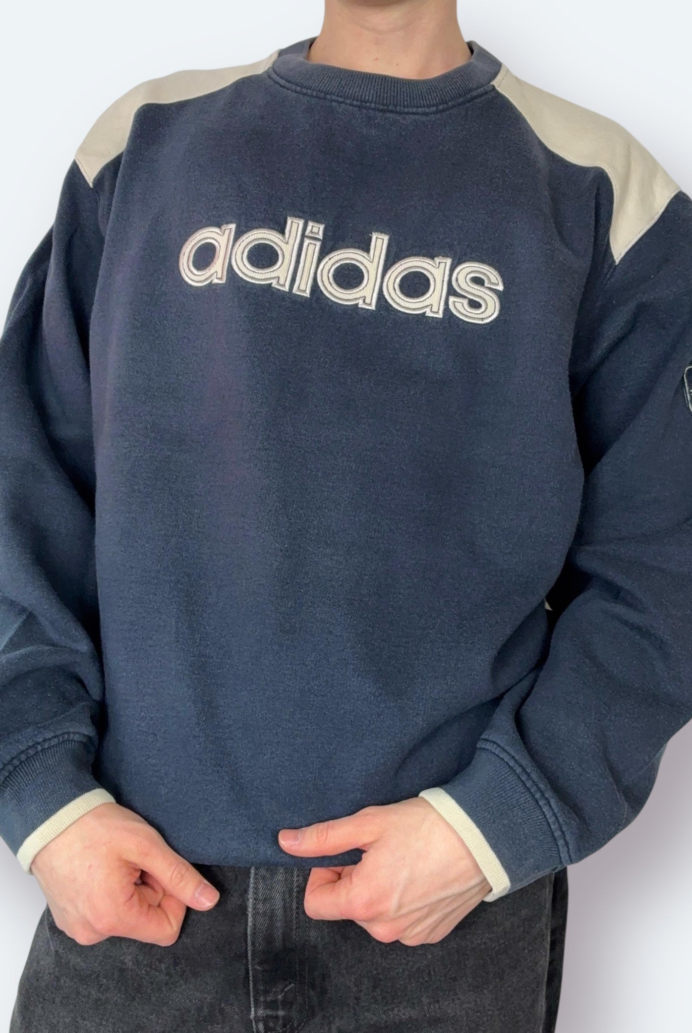 Adidas 2003 Sweater Washed Dunkelblau XL - Vinverse