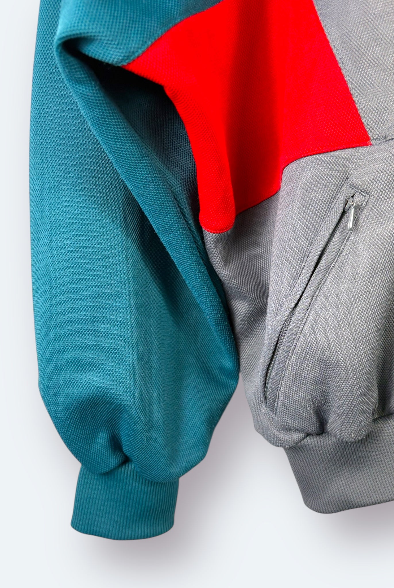 Adidas 80s Vintage Trainingsjacke Grau Türkis XL - Vinverse