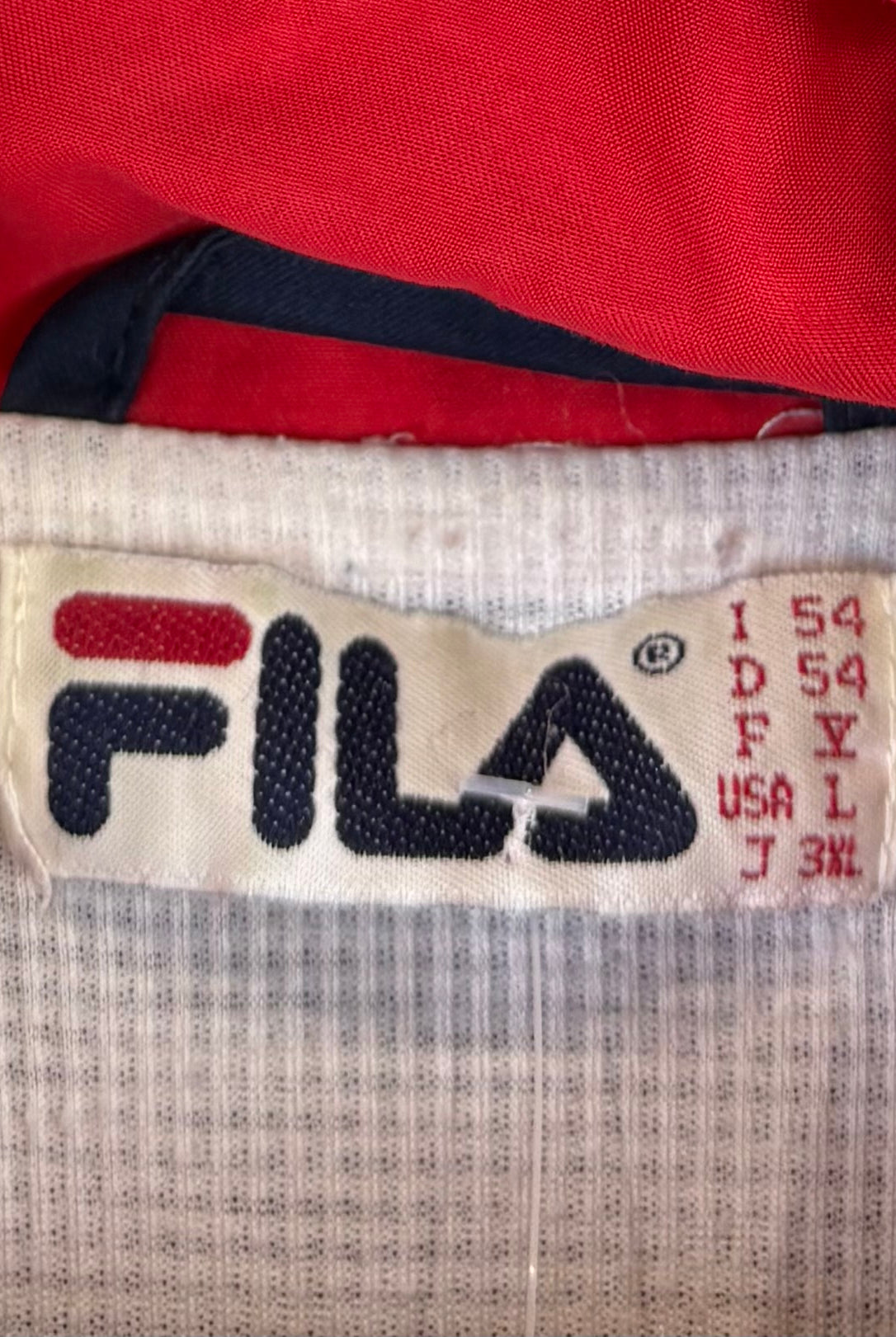 Fila 90s Vintage Trainingsjacke Marineblau L - Vinverse