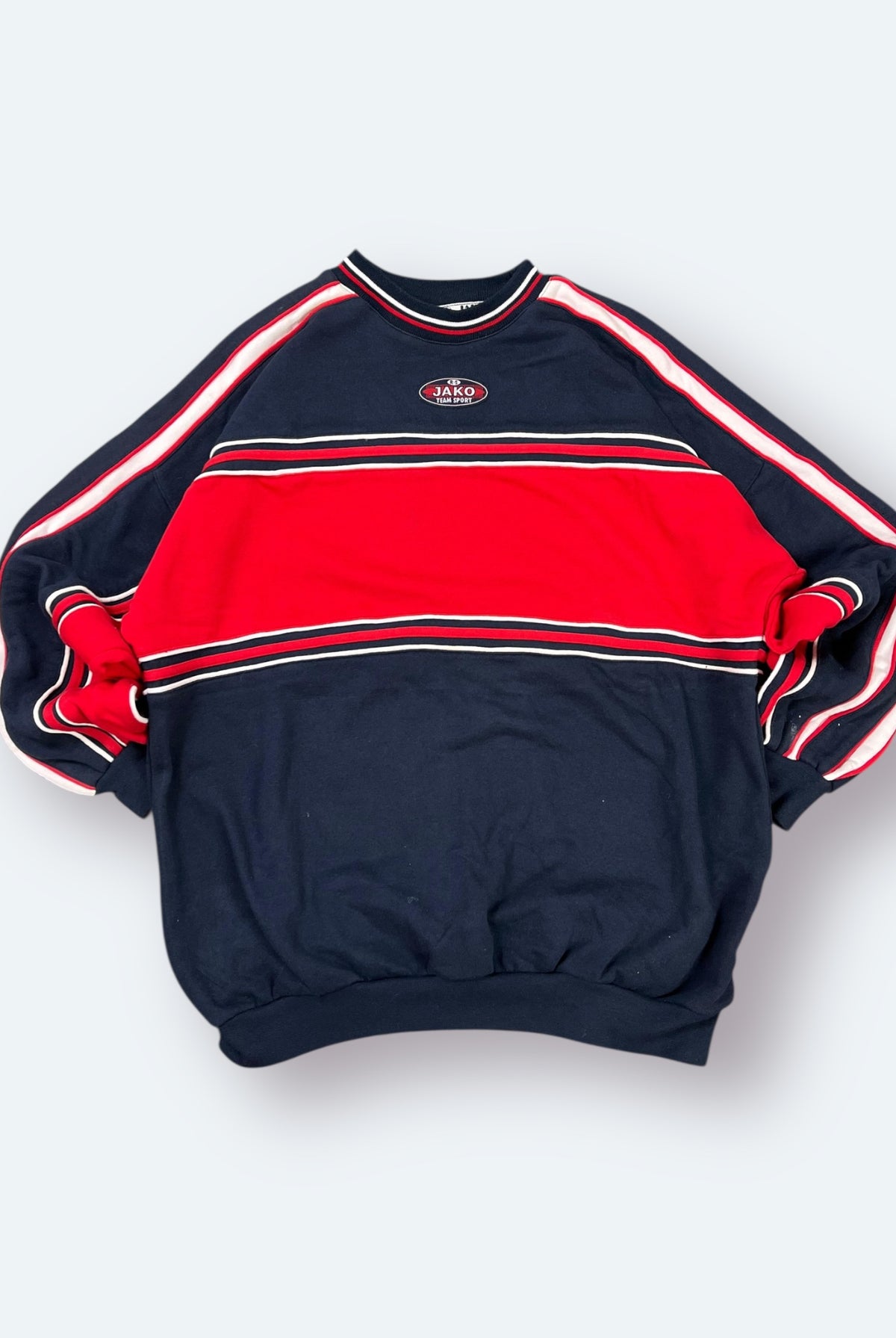 Jako Vintage Sweater Blau Rot Weiß L - Vinverse