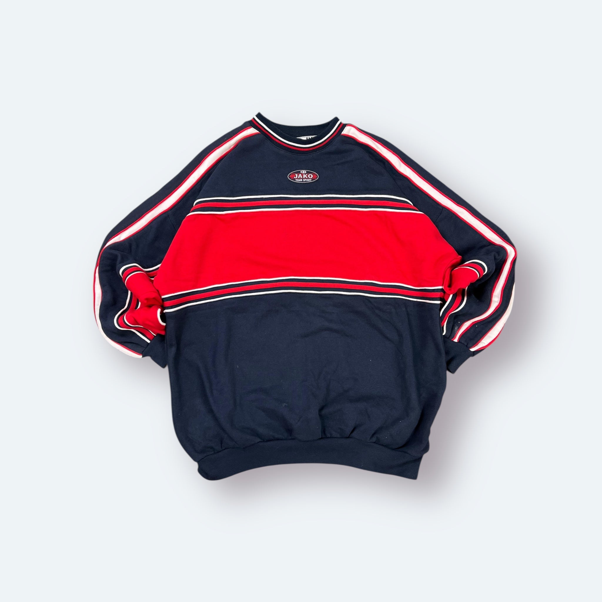 Jako Vintage Sweater Blau Rot Weiß L - Vinverse