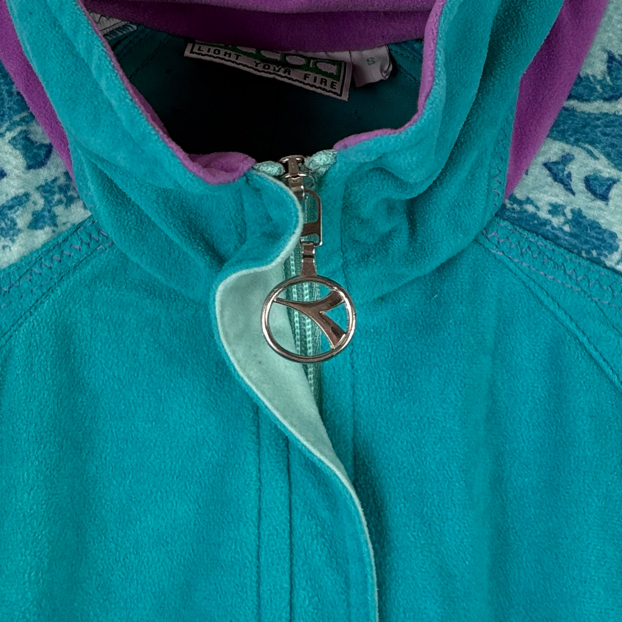 Diadora 90s Vintage Trainingsjacke Samt Türkis S - Vinverse