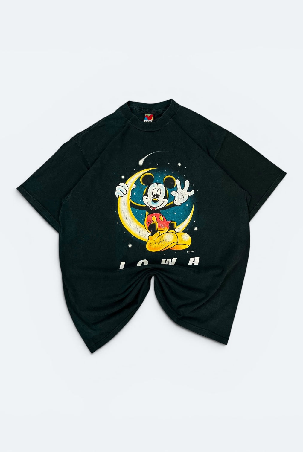 Disney Vintage T-Shirt Mickey Mouse Moon Schwarz XL (RÜCKSEITE FEHLT) - Vinverse