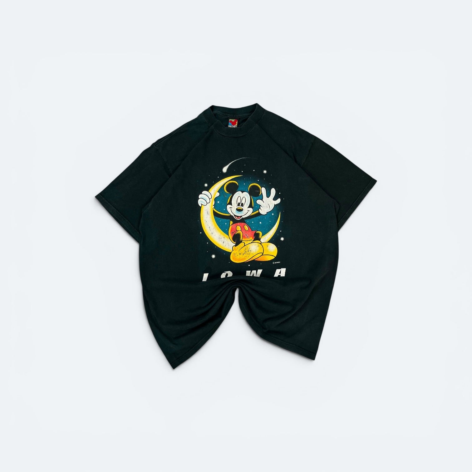 Disney Vintage T-Shirt Mickey Mouse Moon Schwarz XL (RÜCKSEITE FEHLT) - Vinverse
