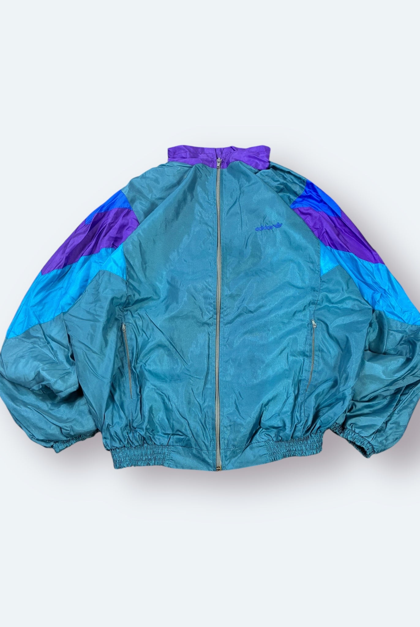 Adidas Vintage Trainingsjacke Blau M - Vinverse