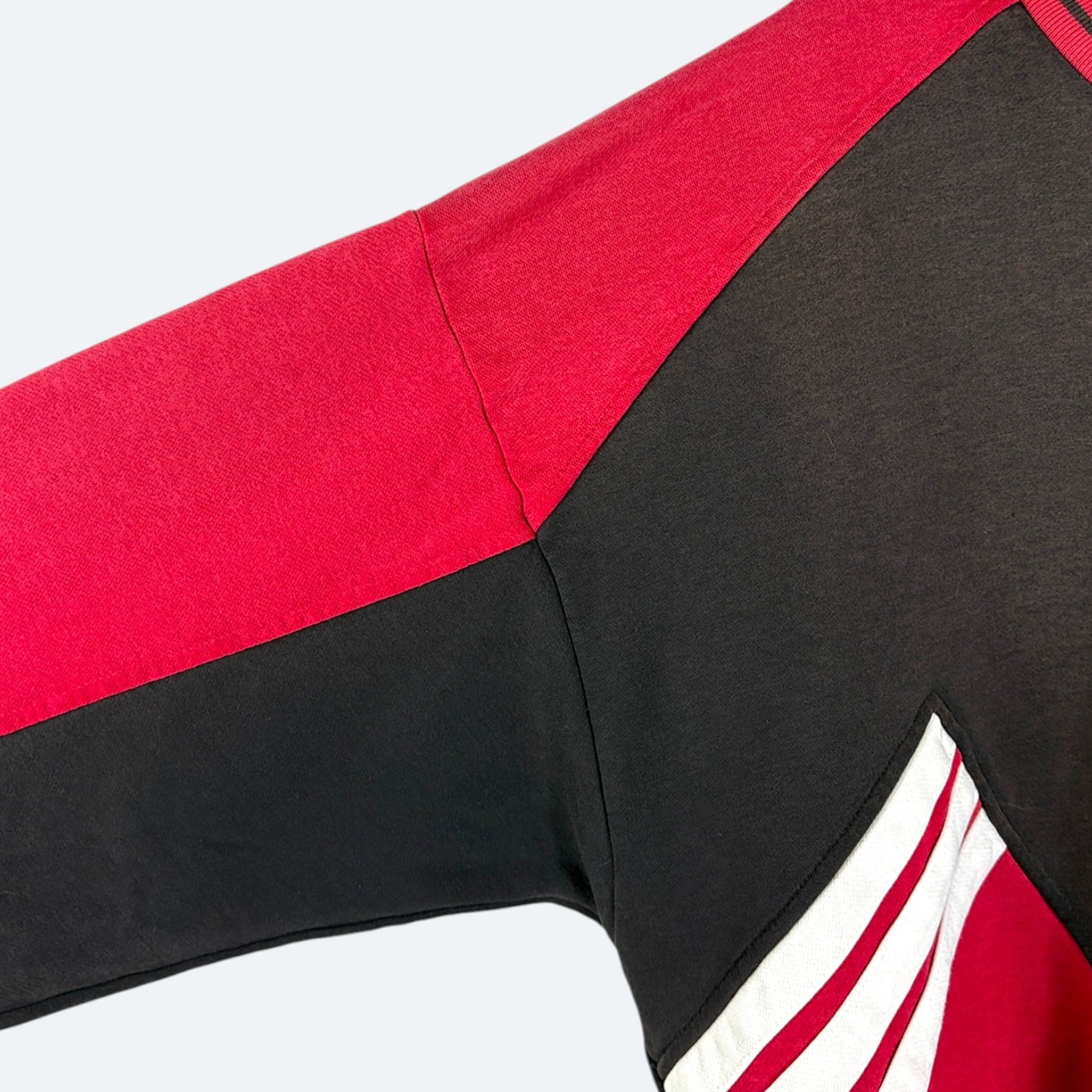 Adidas Vintage Sweater Washed Rot Schwarz XL - Vinverse