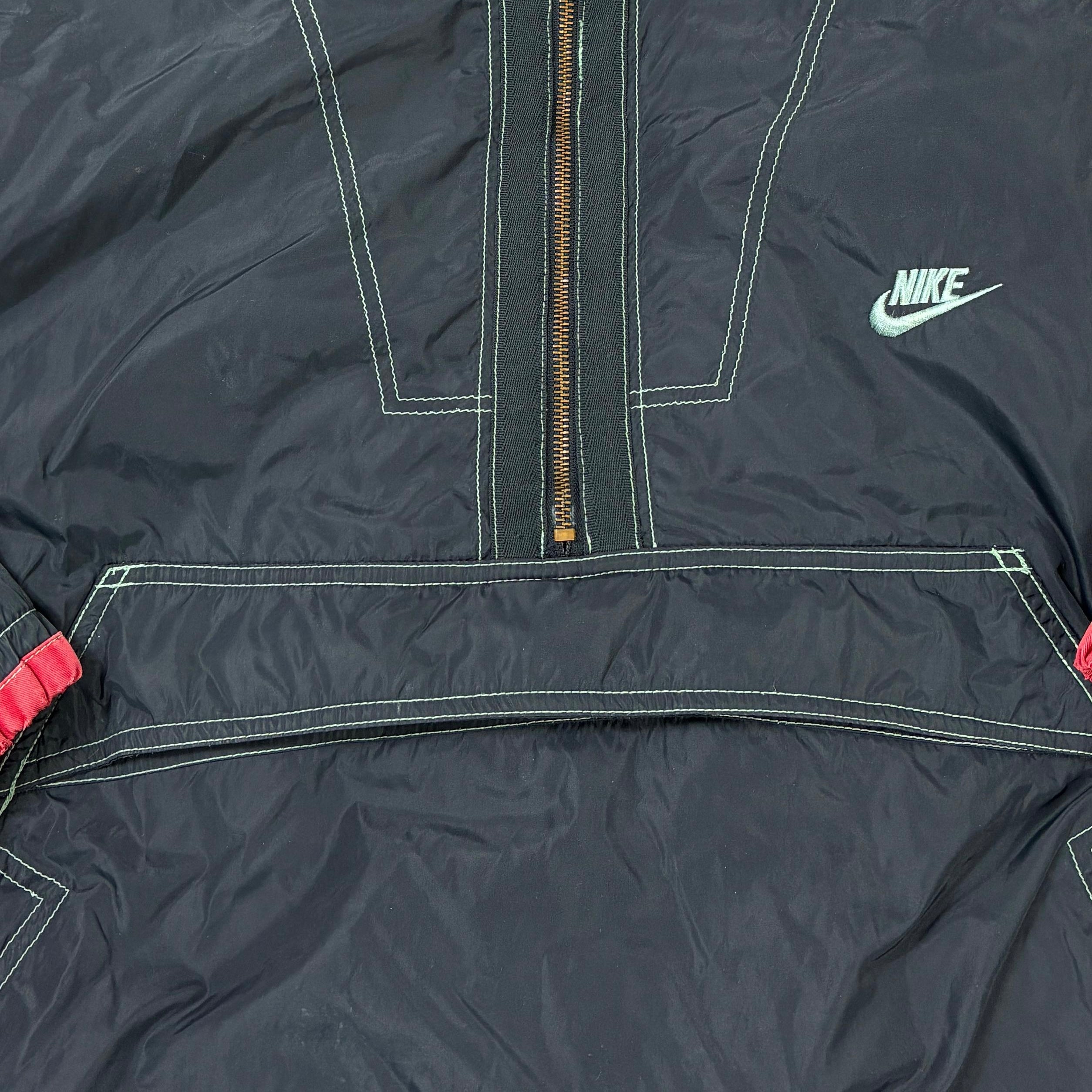 Nike 90s Vintage Outdoor Windbreaker Übergangsjacke Schwarz XL - Vinverse
