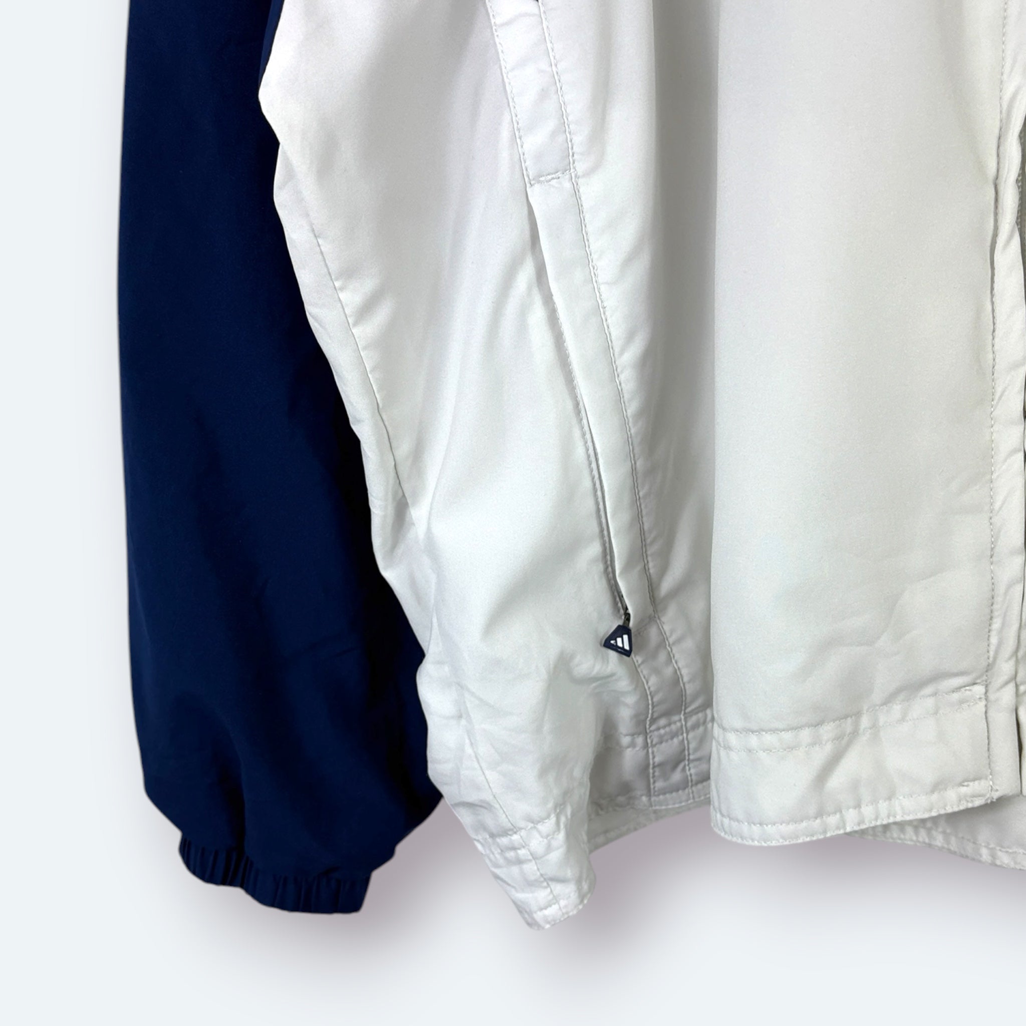 Adidas Vintage Trainingsjacke Blau Weiß XL - Vinverse
