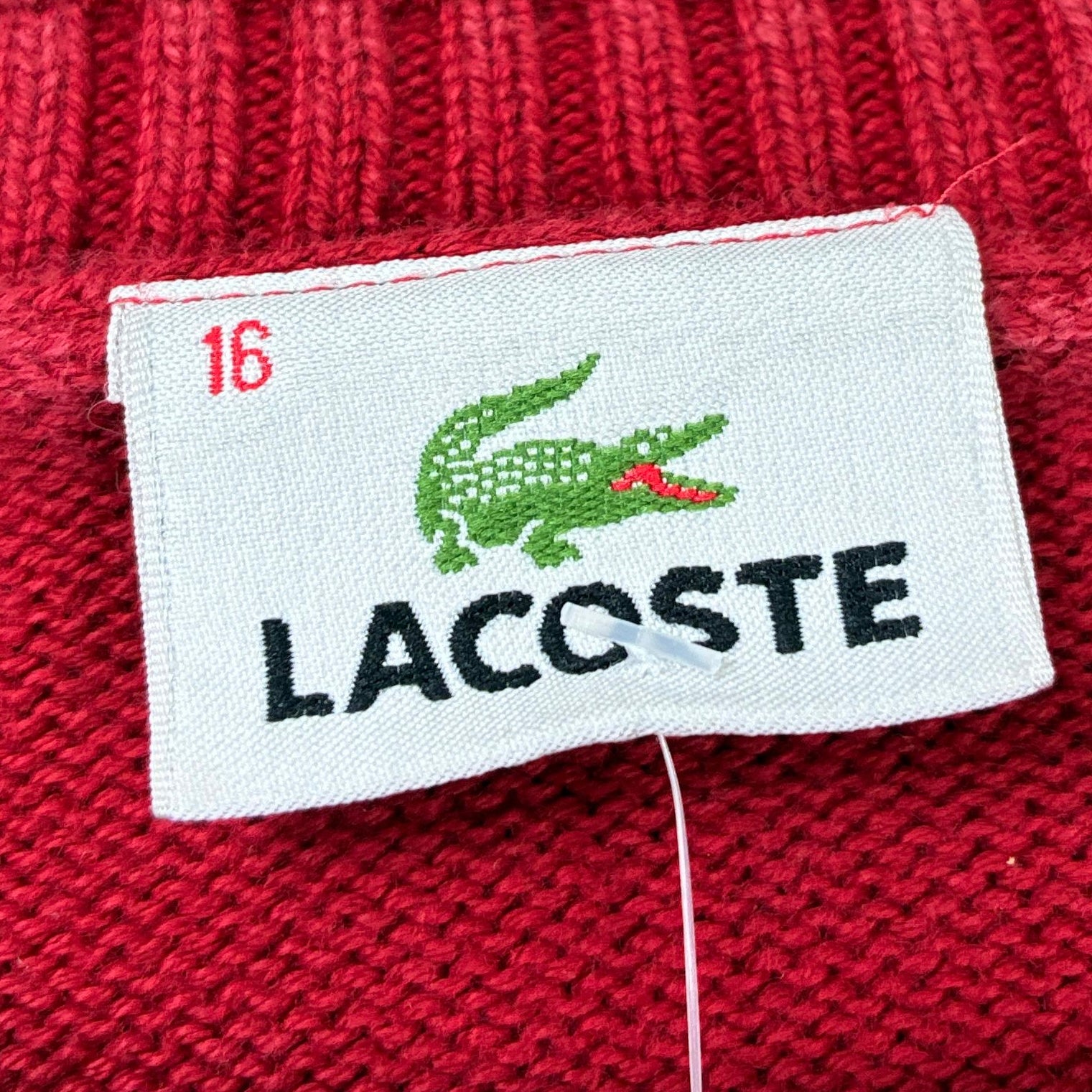 Lacoste Vintage Knit Strickpullover Rot S - Vinverse