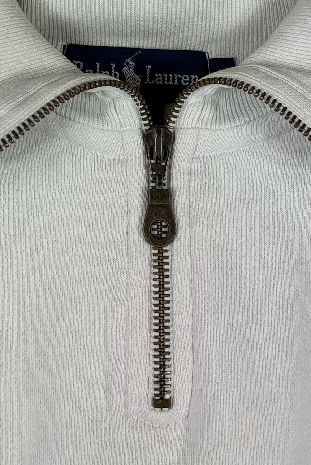 Ralph Lauren Vintage Half Zip Weiß L (FLECK??) - Vinverse