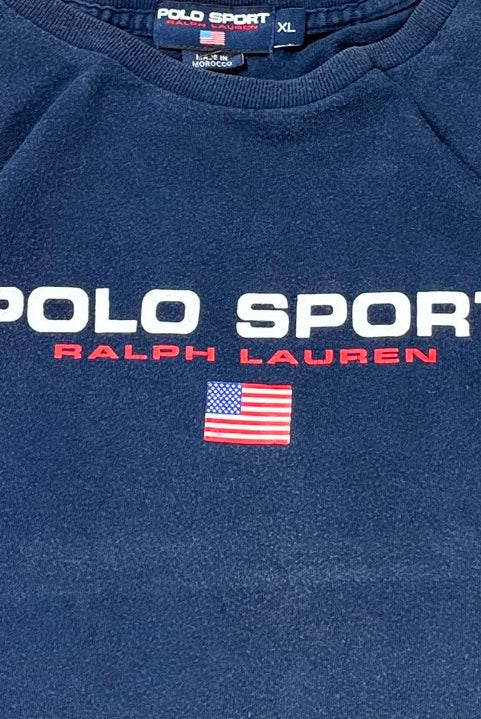 Ralph Lauren Vintage T-Shirt Logo Blau XL - Vinverse