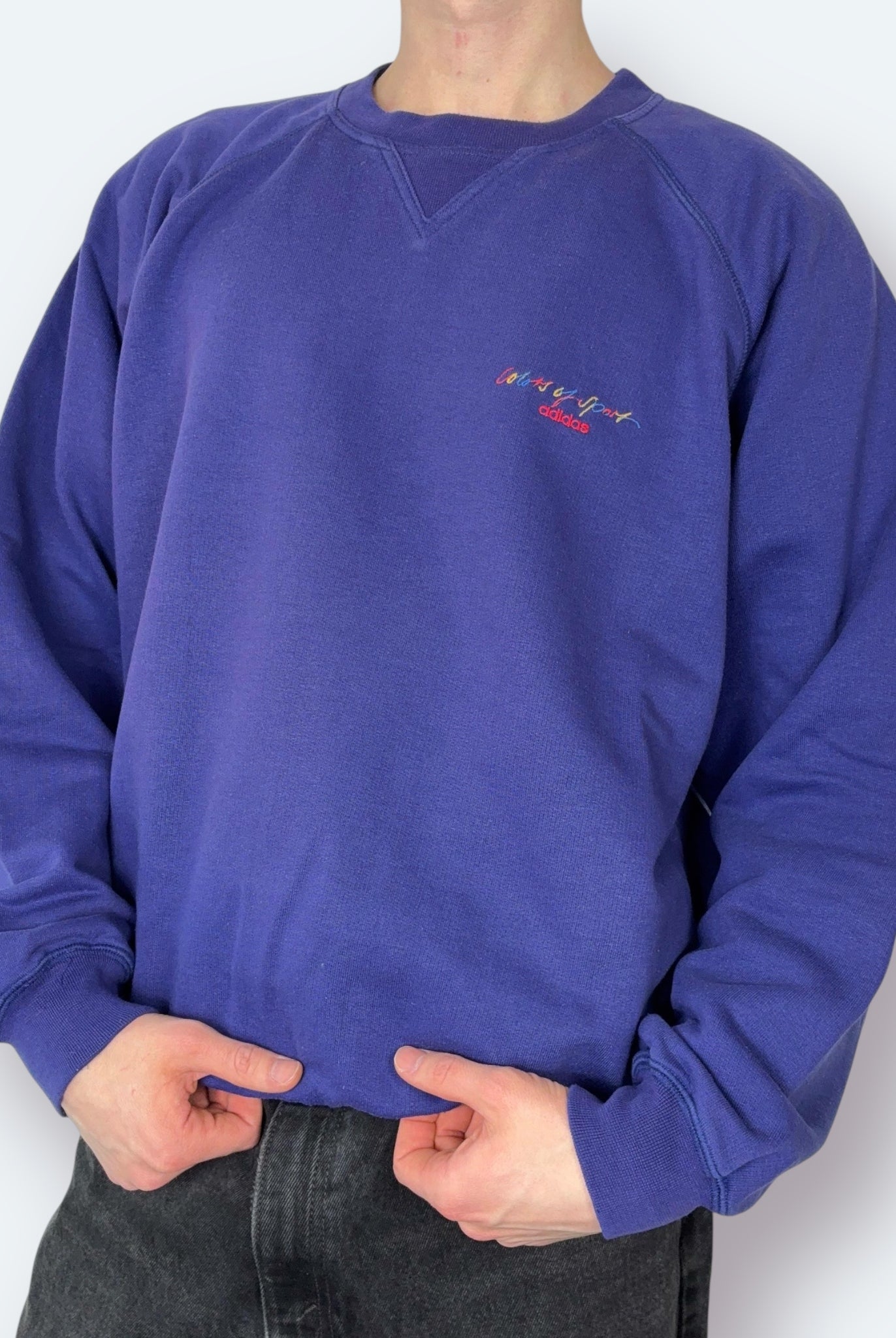 Adidas 90s Vintage Sweater Colors of Sport Lila M - Vinverse