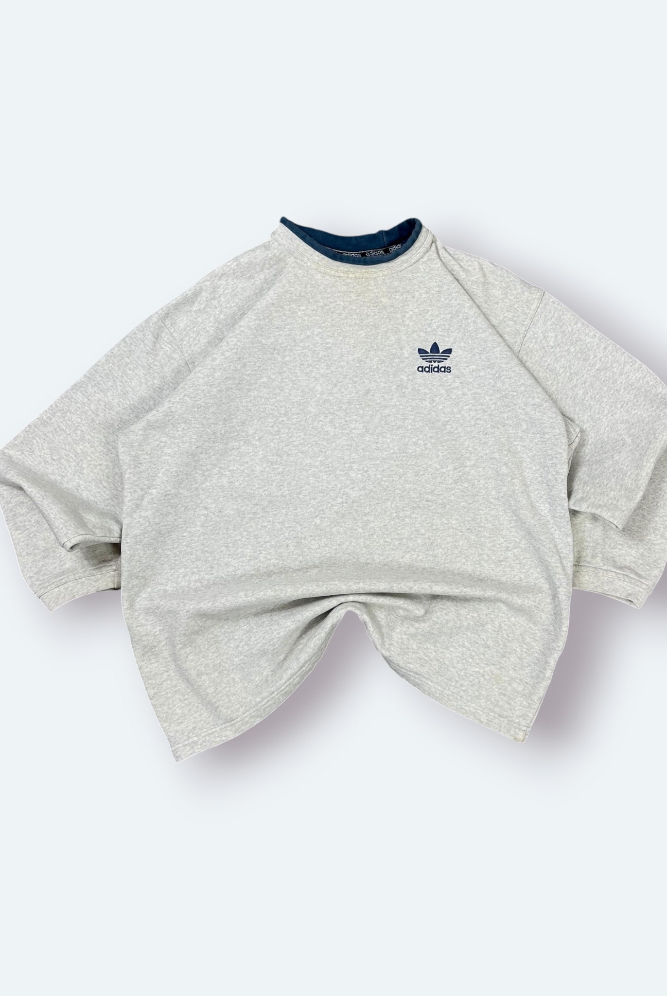 Adidas Vintage Sweater Grau Blau M - Vinverse
