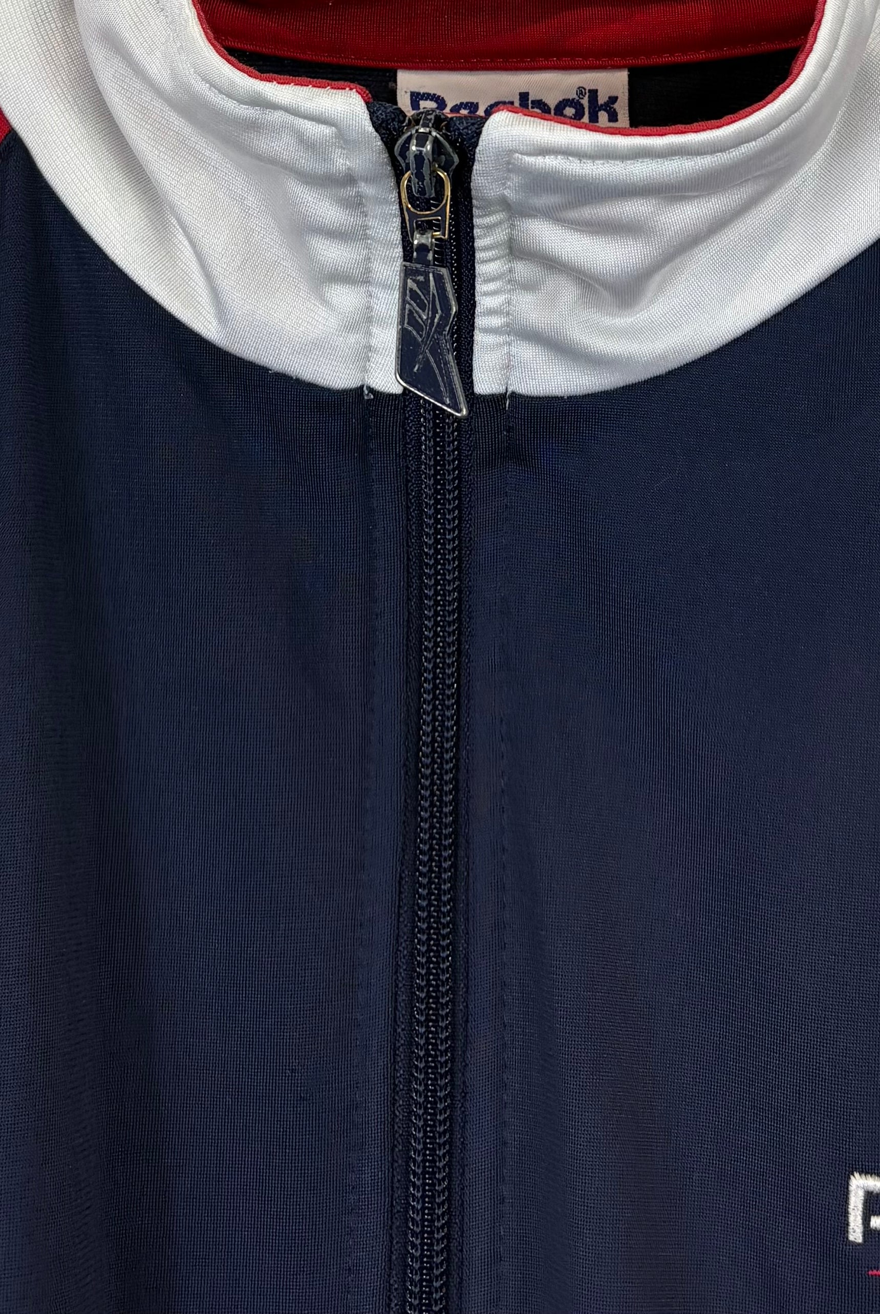 Reebok 90s Vintage Trainingsjacke Blau Rot Weiß M - Vinverse