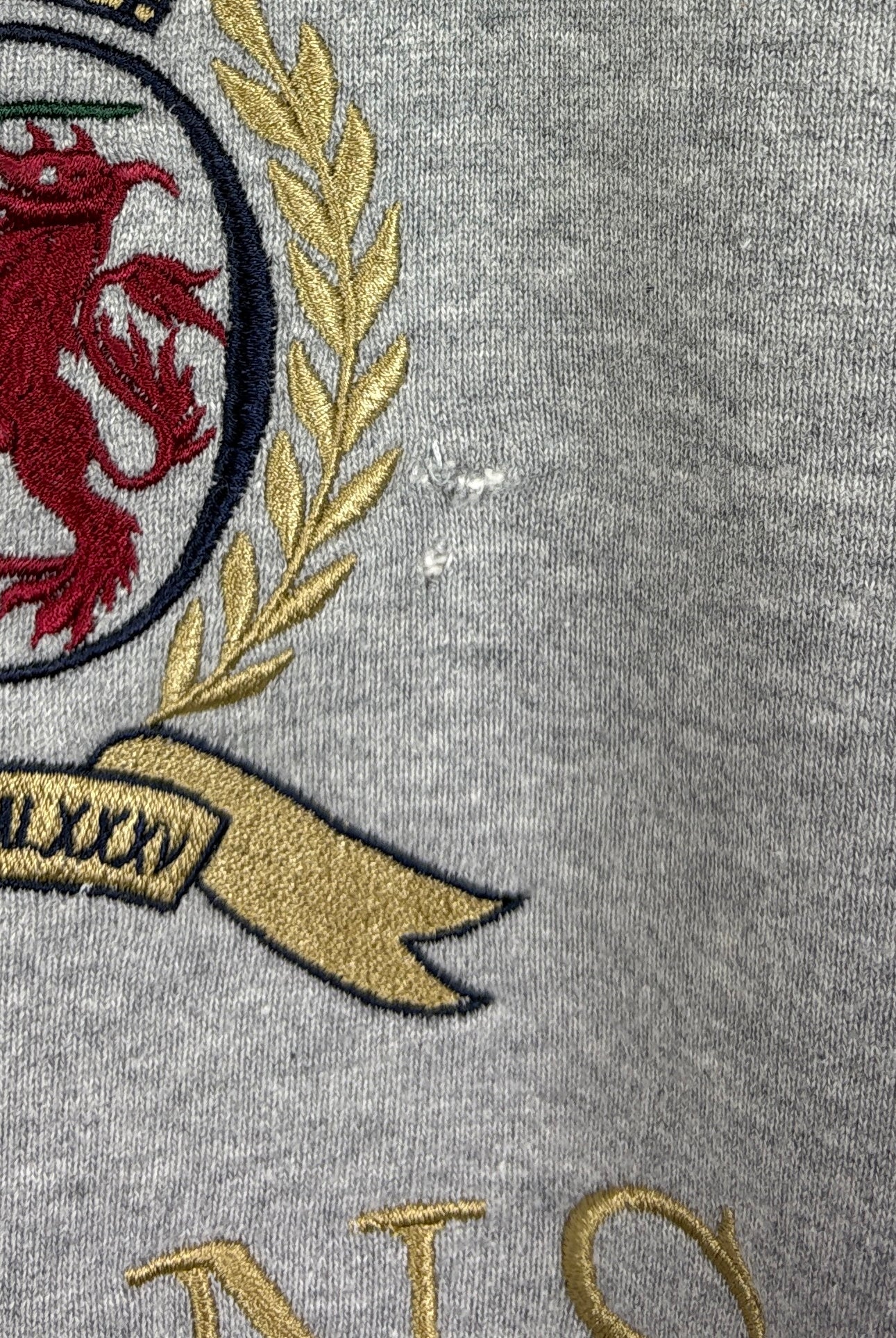 Tommy Jeans Vintage Sweater Big Logo Grau L - Vinverse