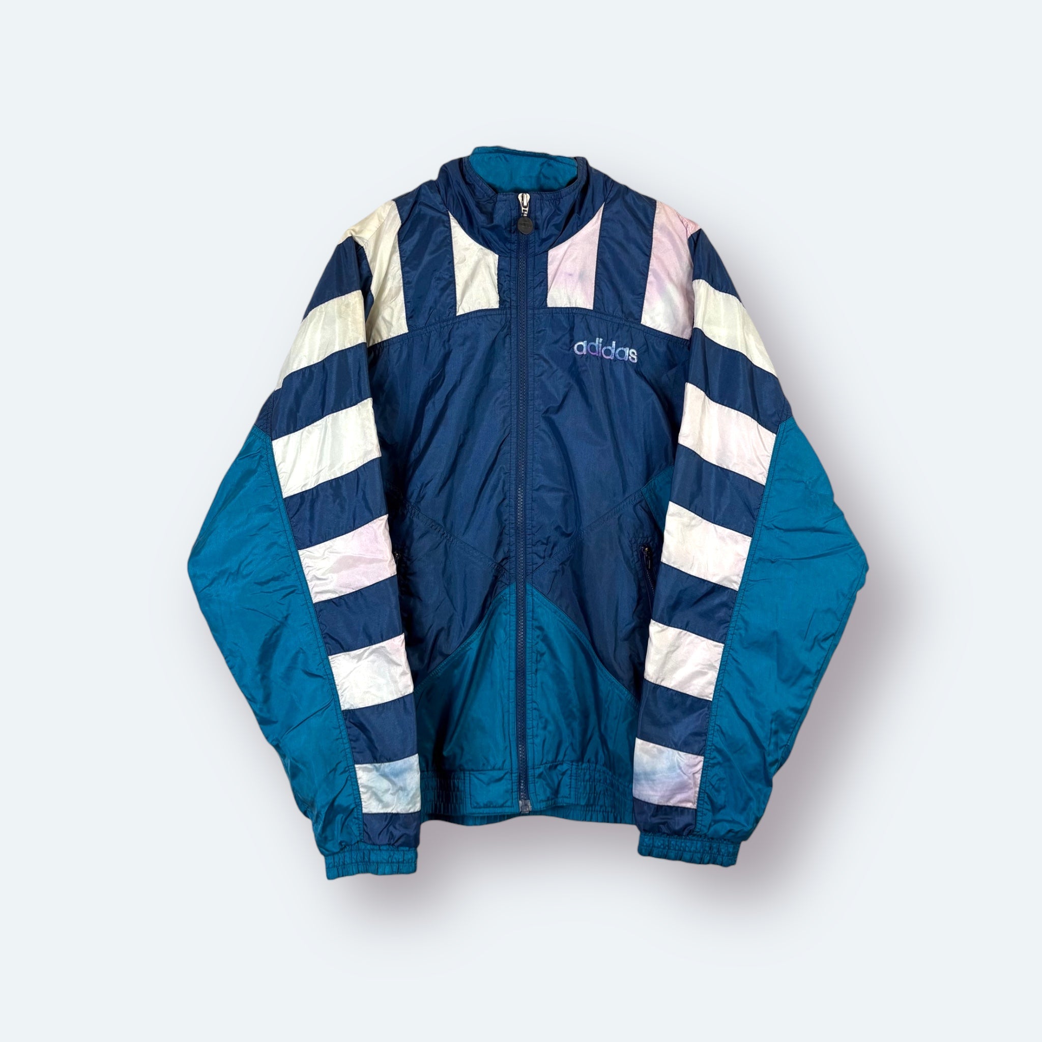 Adidas Vintage Trainingsjacke 80s Blau M - Vinverse