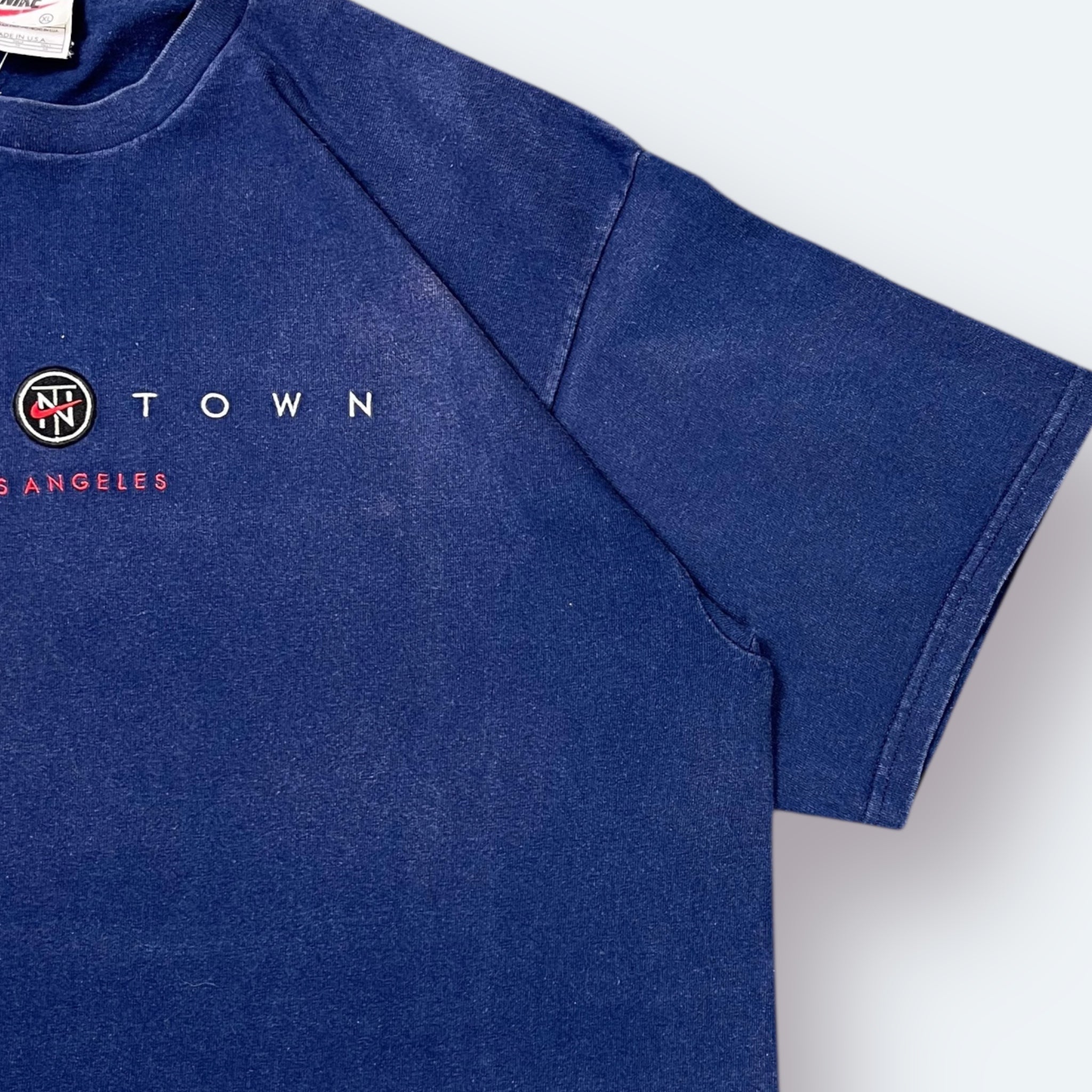 Nike 90s Vintage T-Shirt Nike Town Los Angeles Blau XL - Vinverse