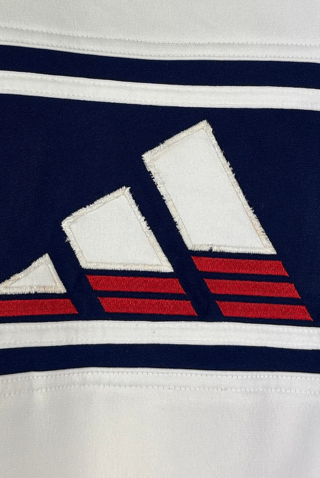 Adidas Vintage Trainingsjacke Weiß Blau S (FLEXKEN RAUS??) - Vinverse
