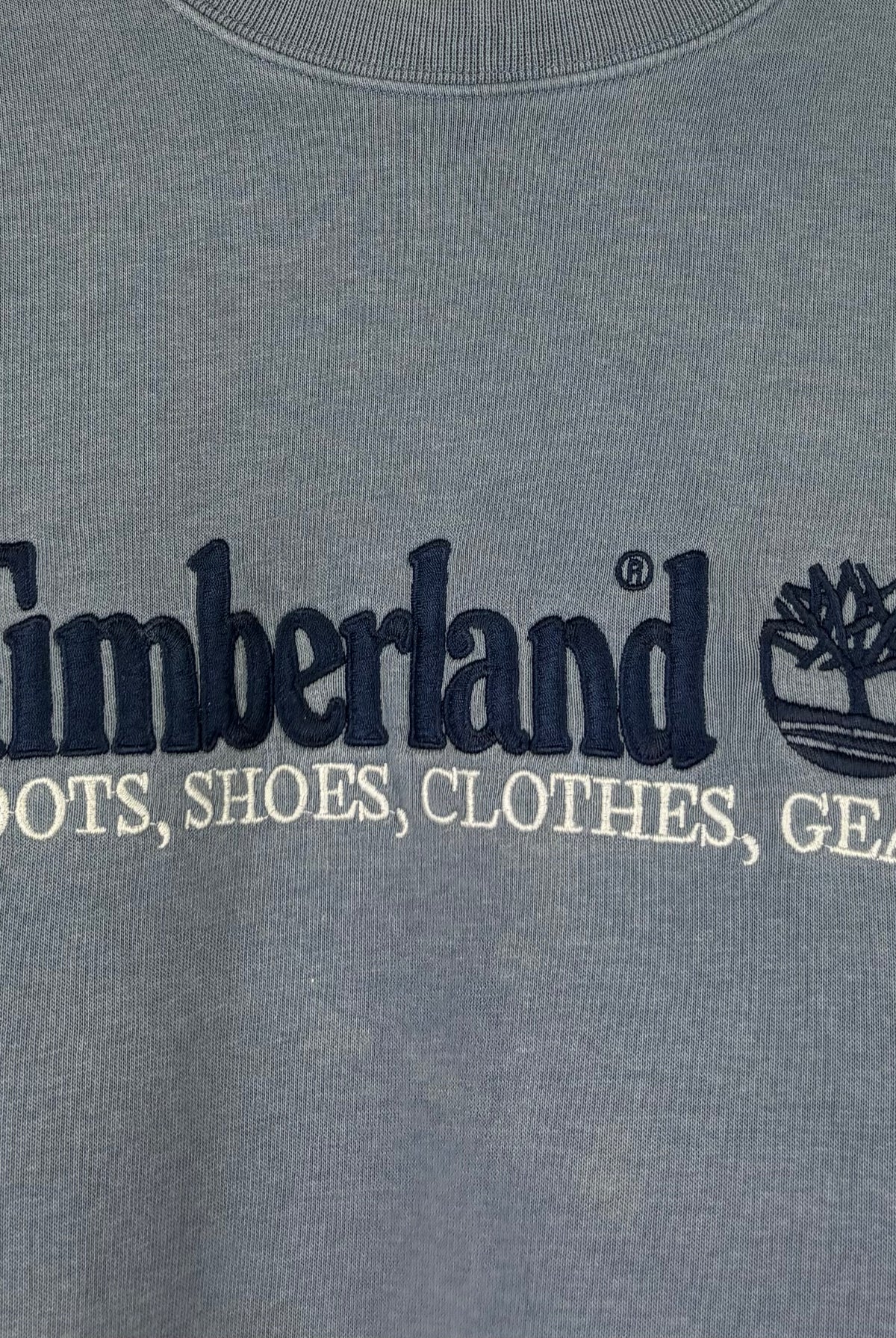 Timberland 90s Vintage Sweater Washed Blau M - Vinverse