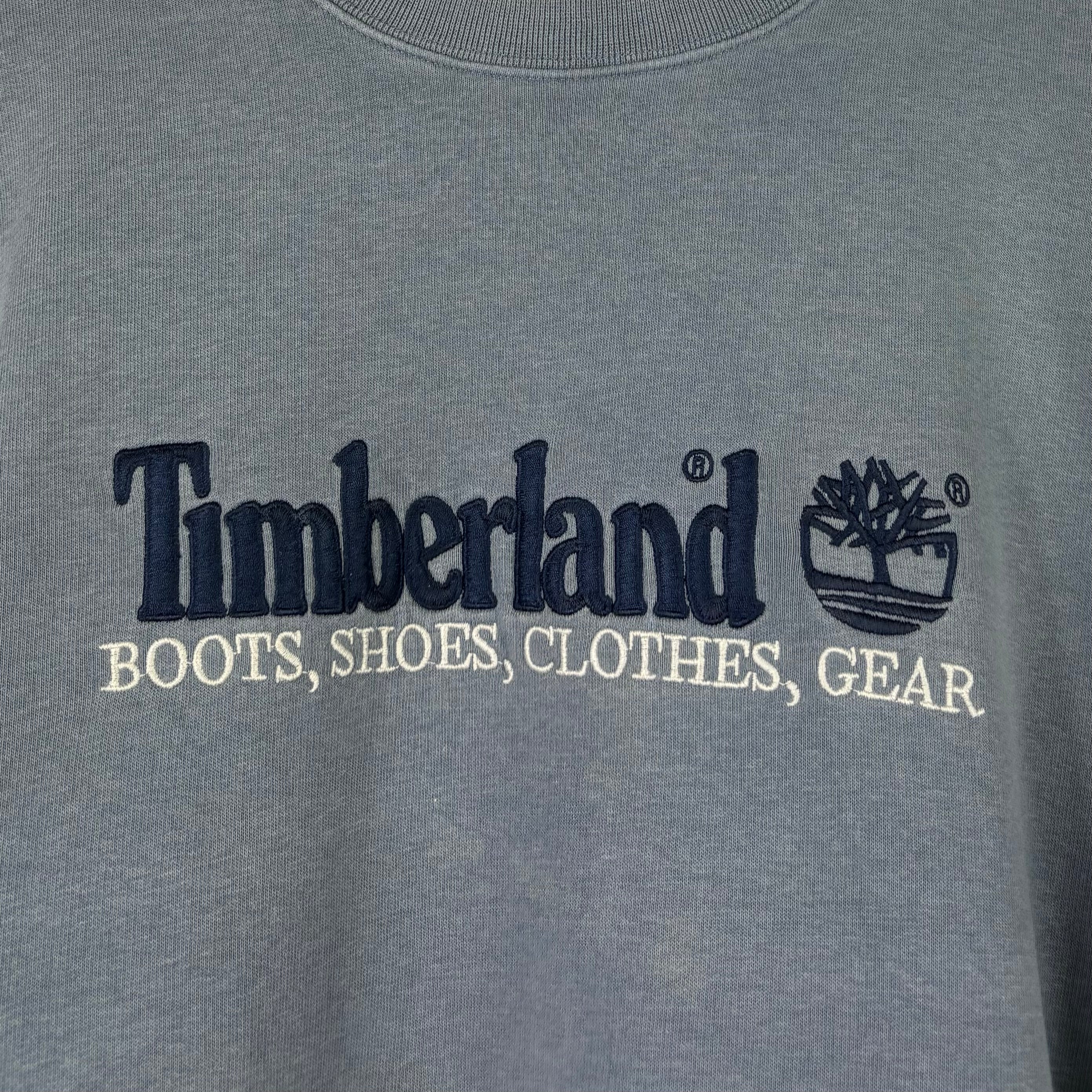 Timberland 90s Vintage Sweater Washed Blau M - Vinverse