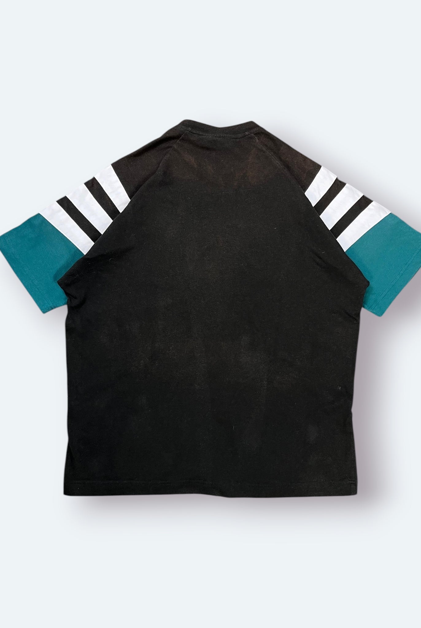 Adidas Vintage T-Shirt Colorblock Schwarz M - Vinverse