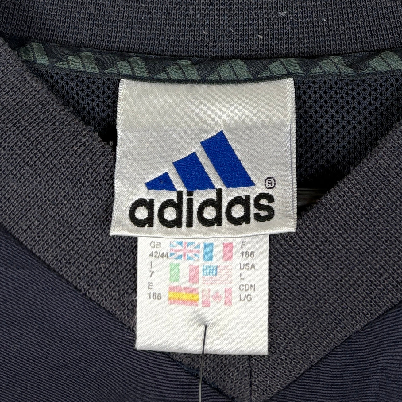 Adidas Windbreaker aus 2000 Dunkelgrau L - Vinverse