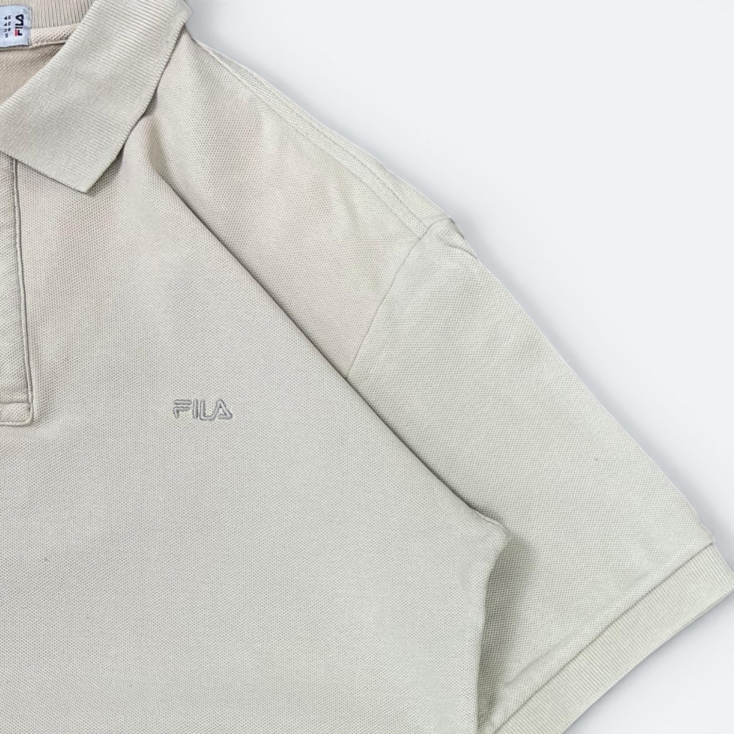 Fila Retro Polo Shirt Beige S - Vinverse
