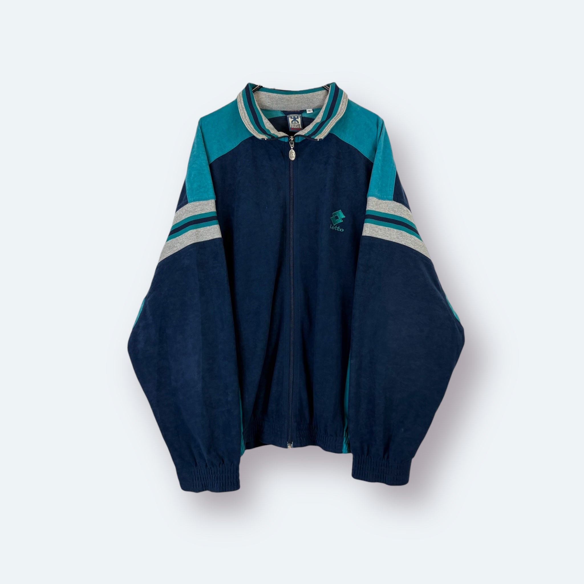 Lotto 90s Vintage Trainingsjacke Samt Blau XL - Vinverse